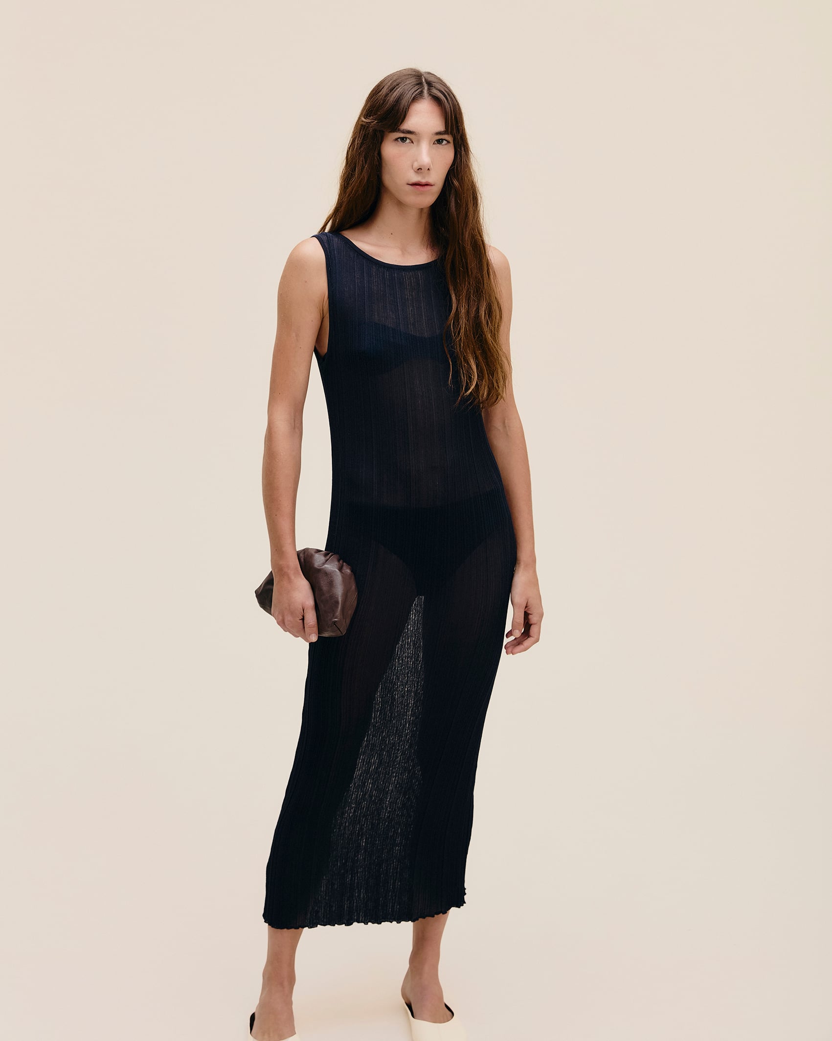 Vestido Lia Tricot Marinho Classico