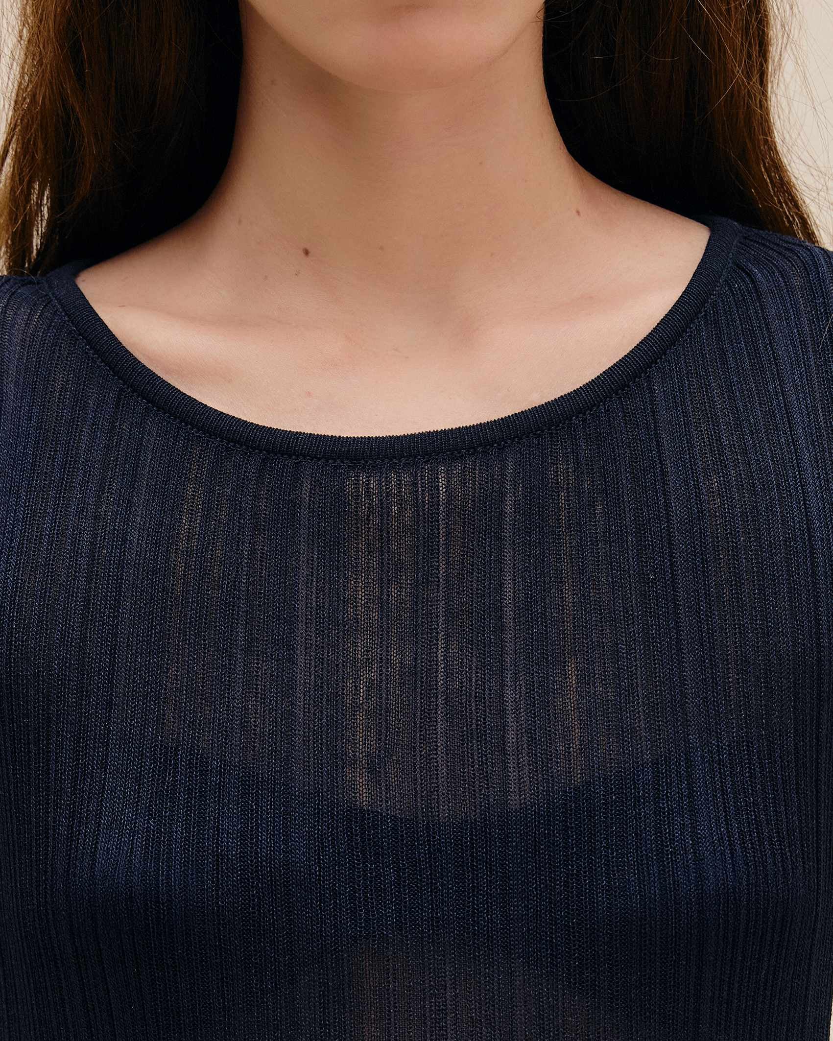 Vestido Lia Tricot Marinho Classico