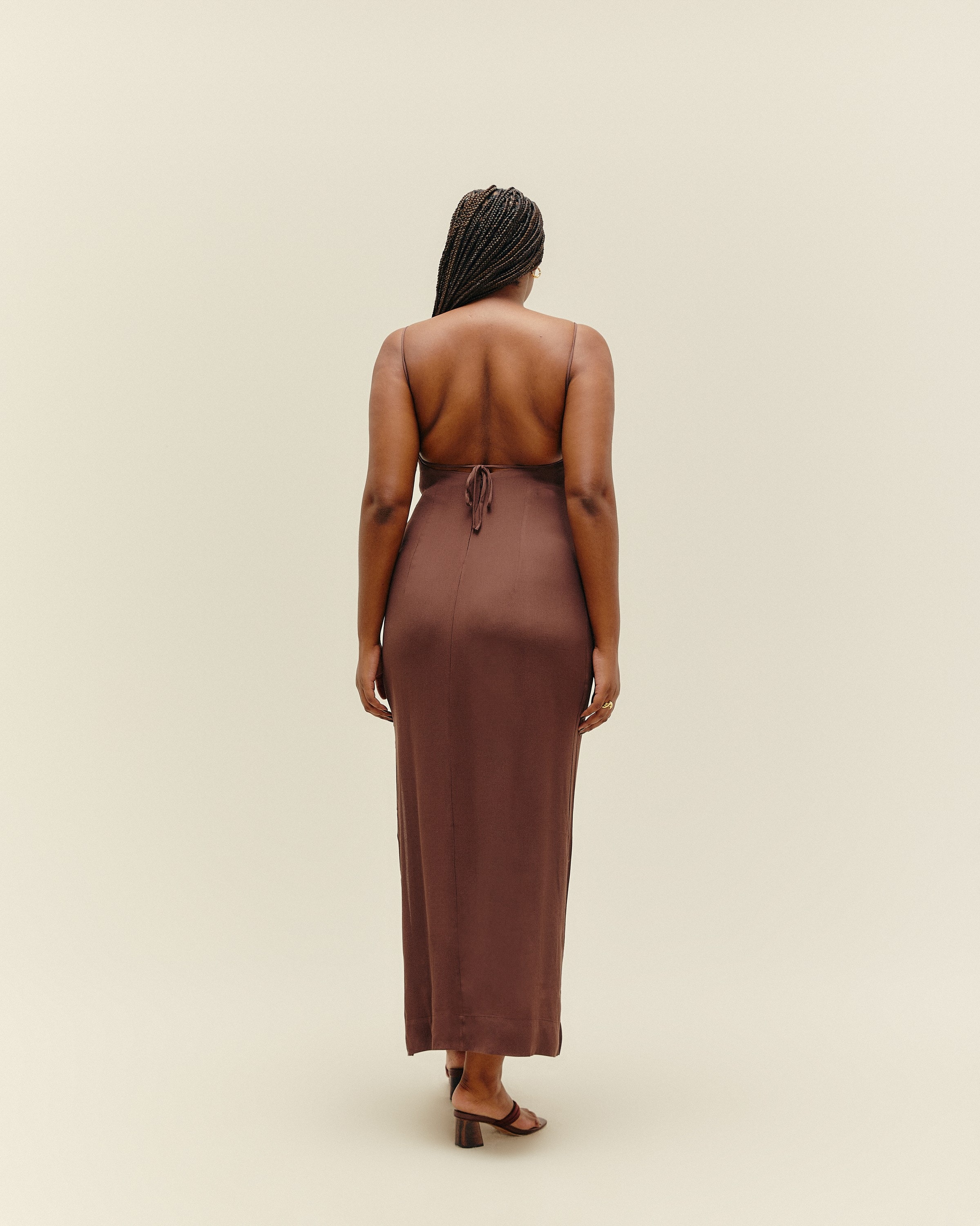 Vestido Livia Marrom Brauna