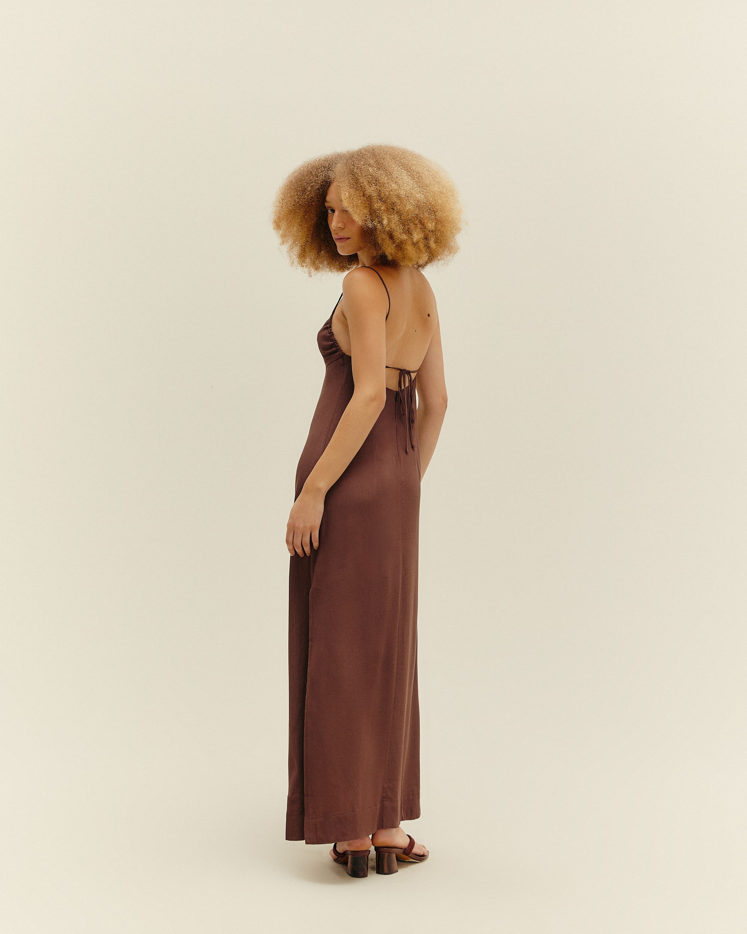 Vestido Livia Marrom Brauna