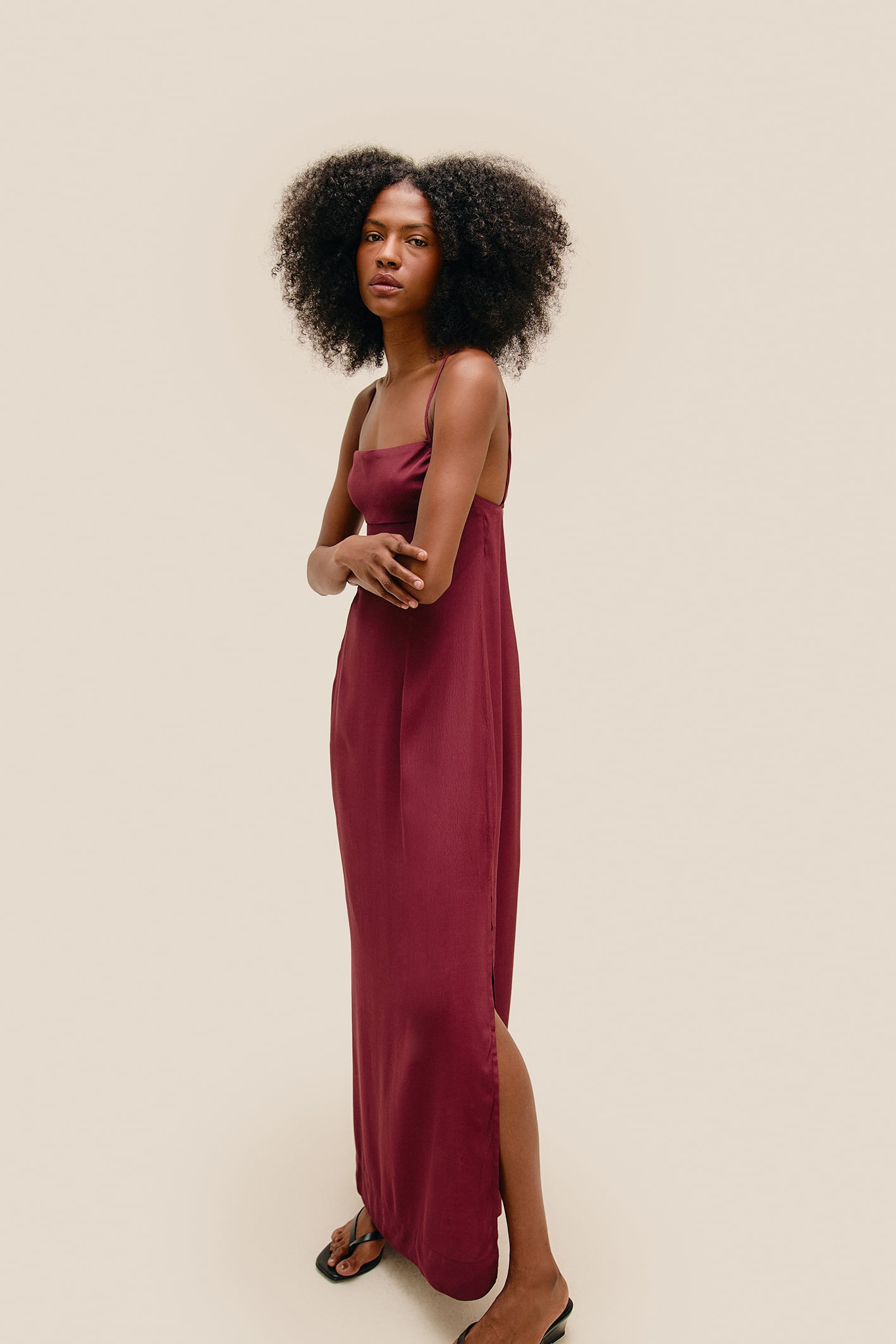 Vestido Livia Vinho Marsala