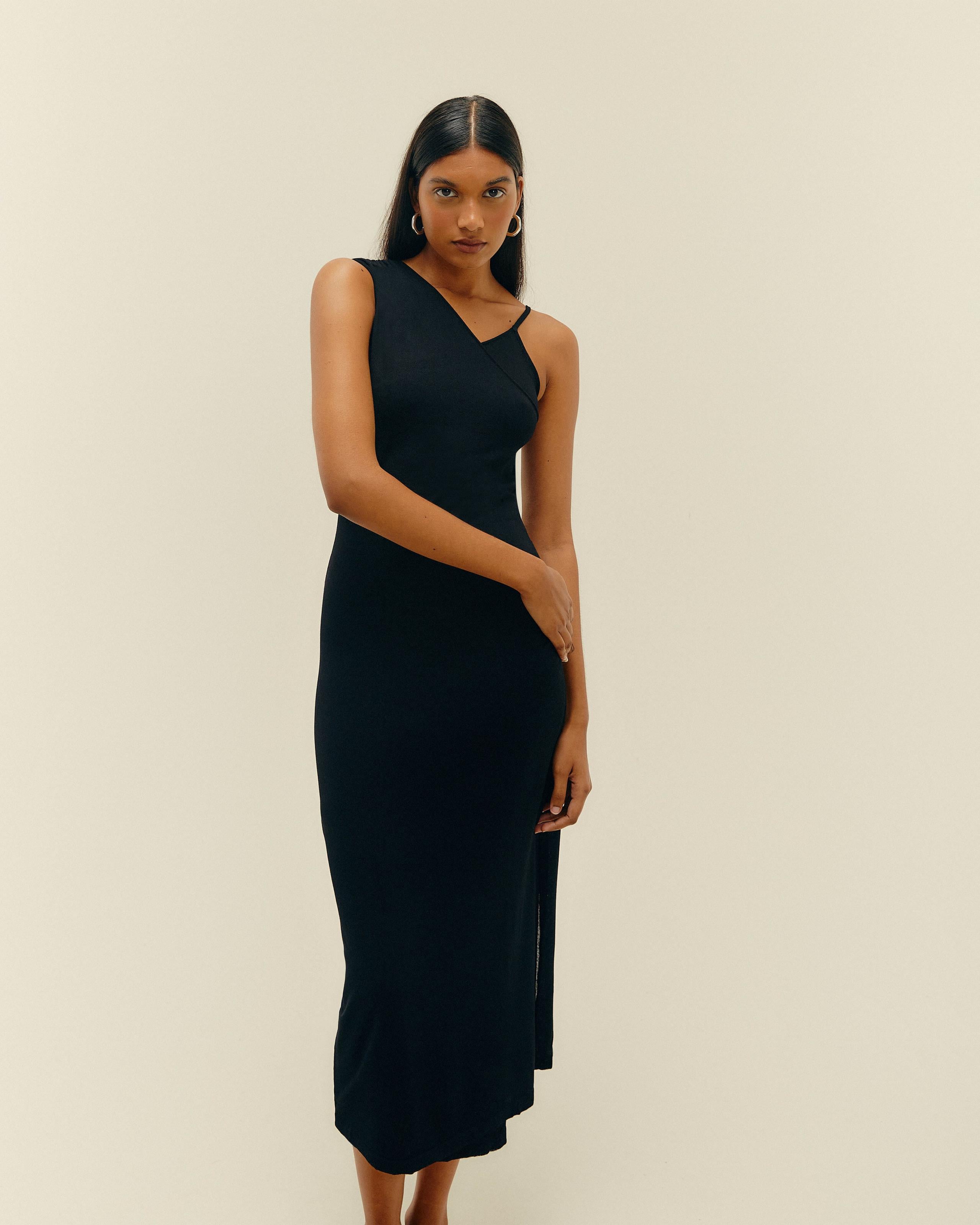 Vestido Lorena Tricot Preto