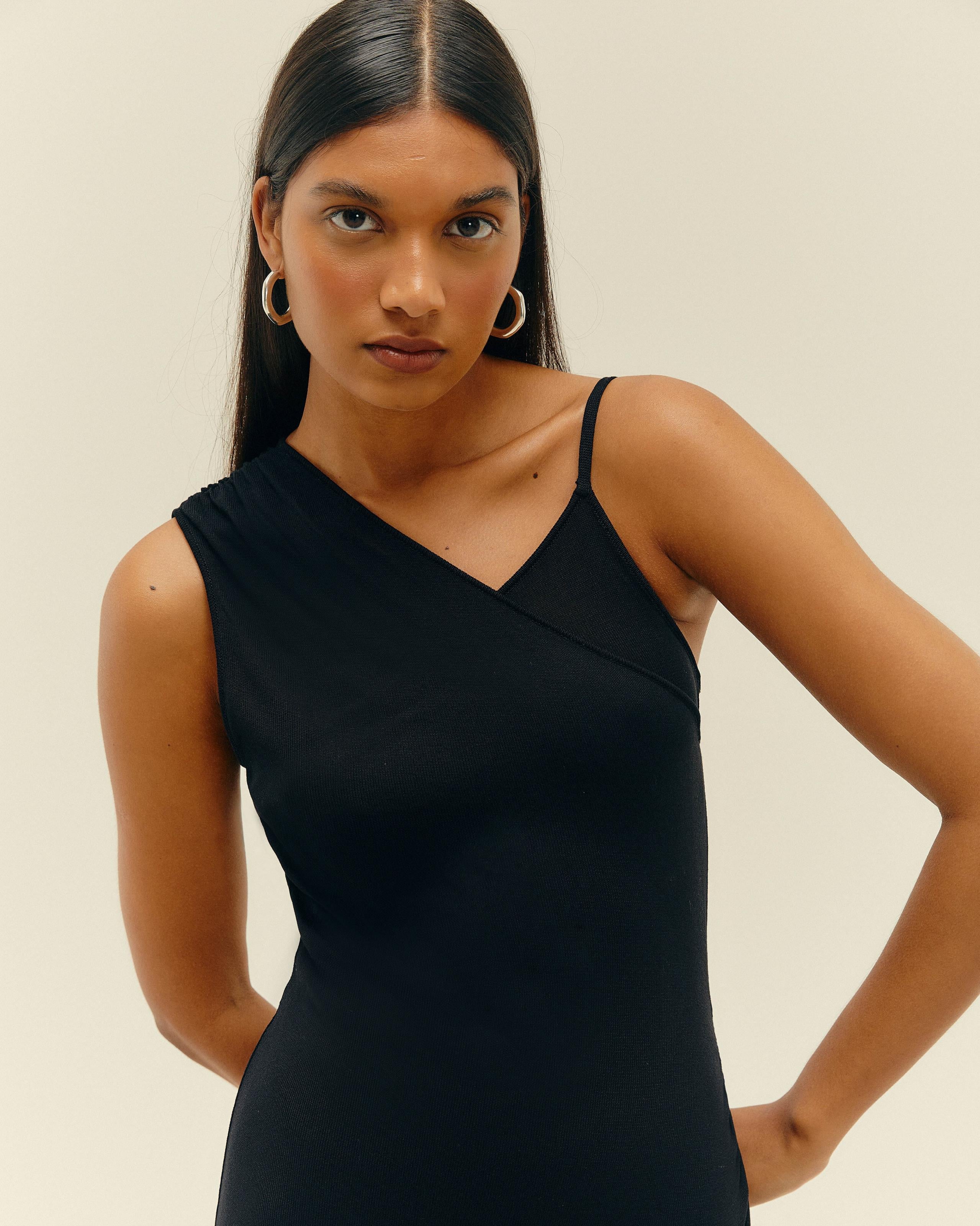 Vestido Lorena Tricot Preto