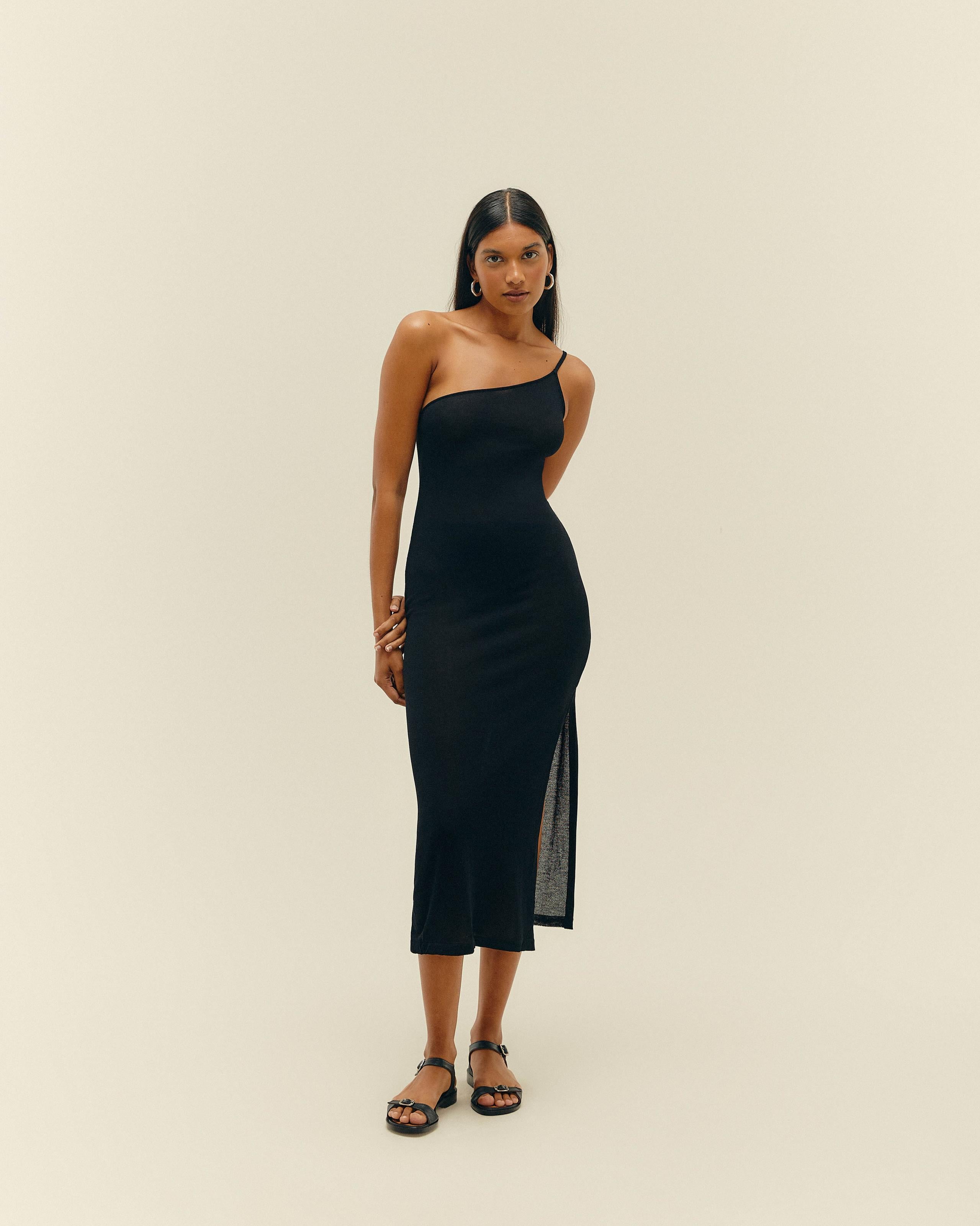 Vestido Lorena Tricot Preto