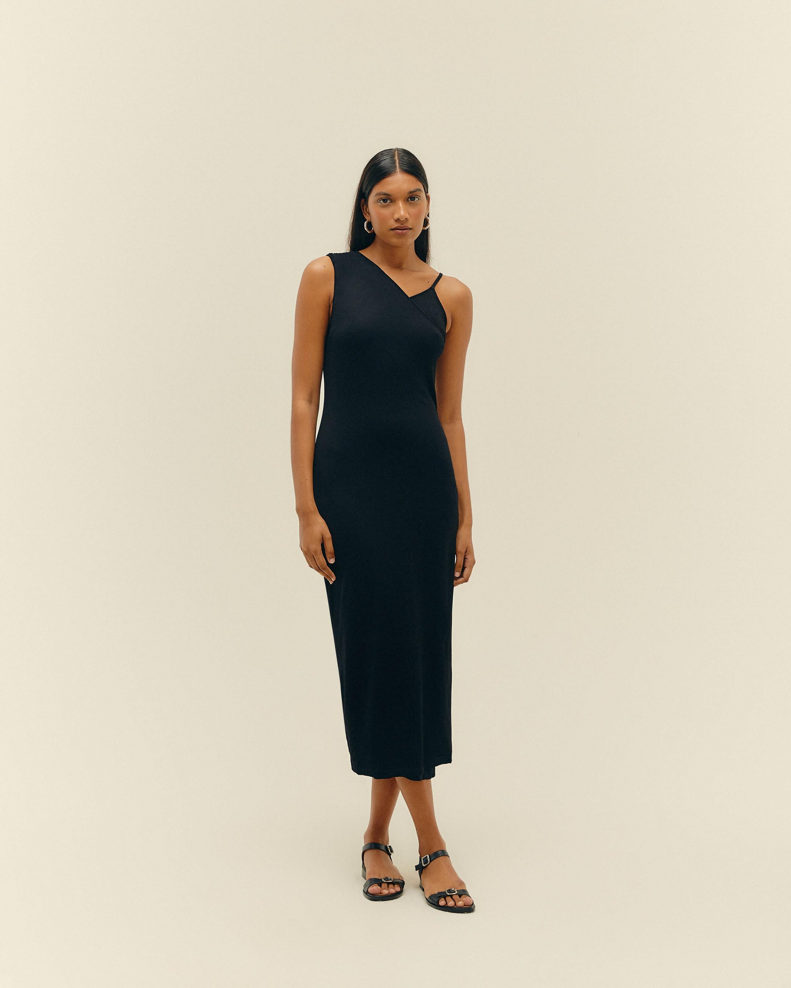 Vestido Lorena Tricot Preto