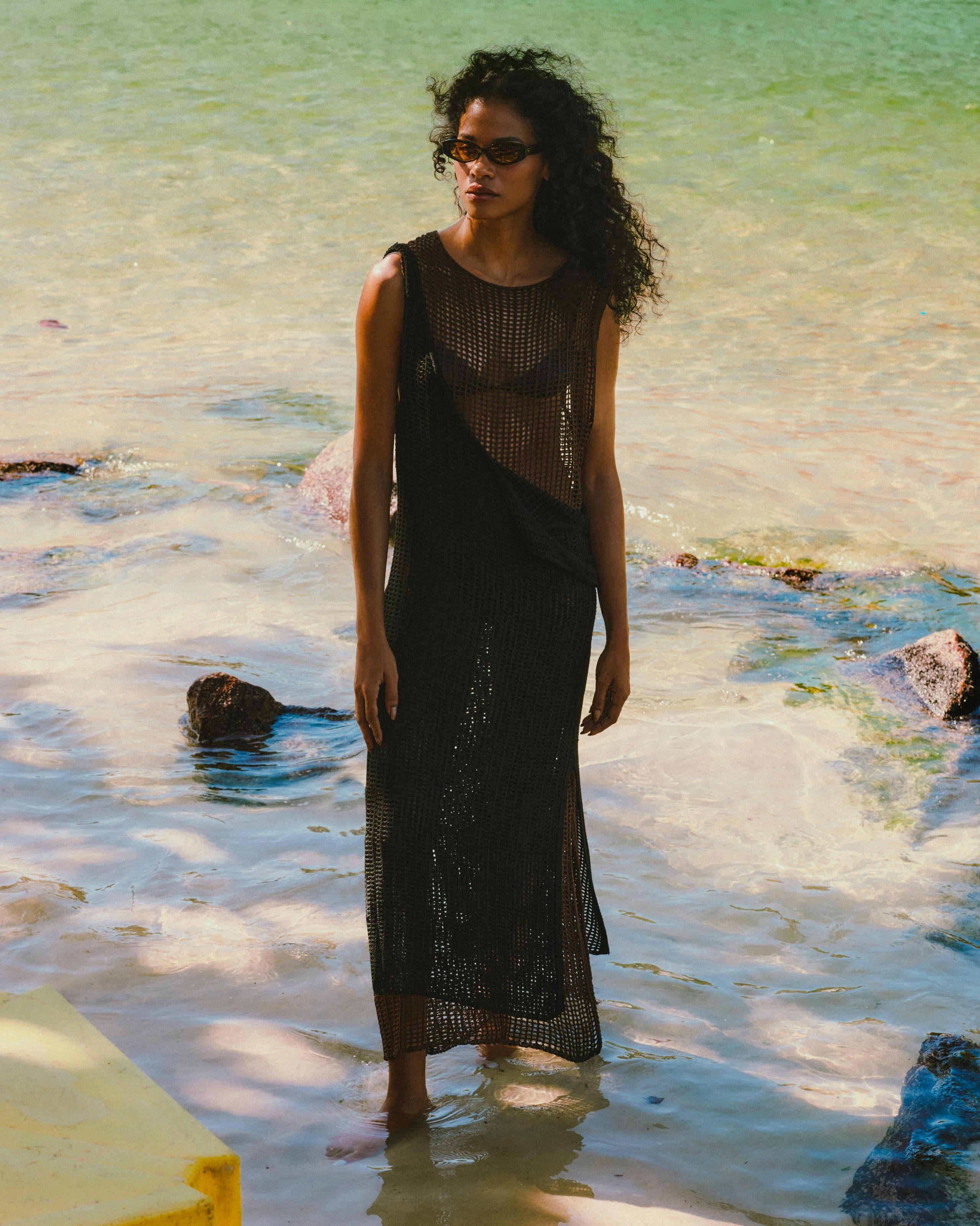 Vestido Luciana Tricot Marrom