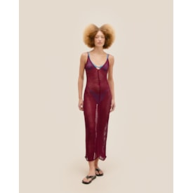 Haight — Vestido Luna Tricot Vinho Marsala