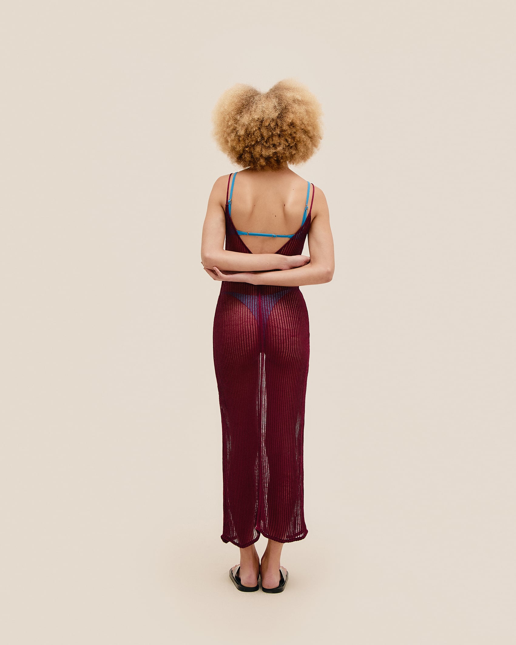 Vestido Luna Tricot Vinho Marsala