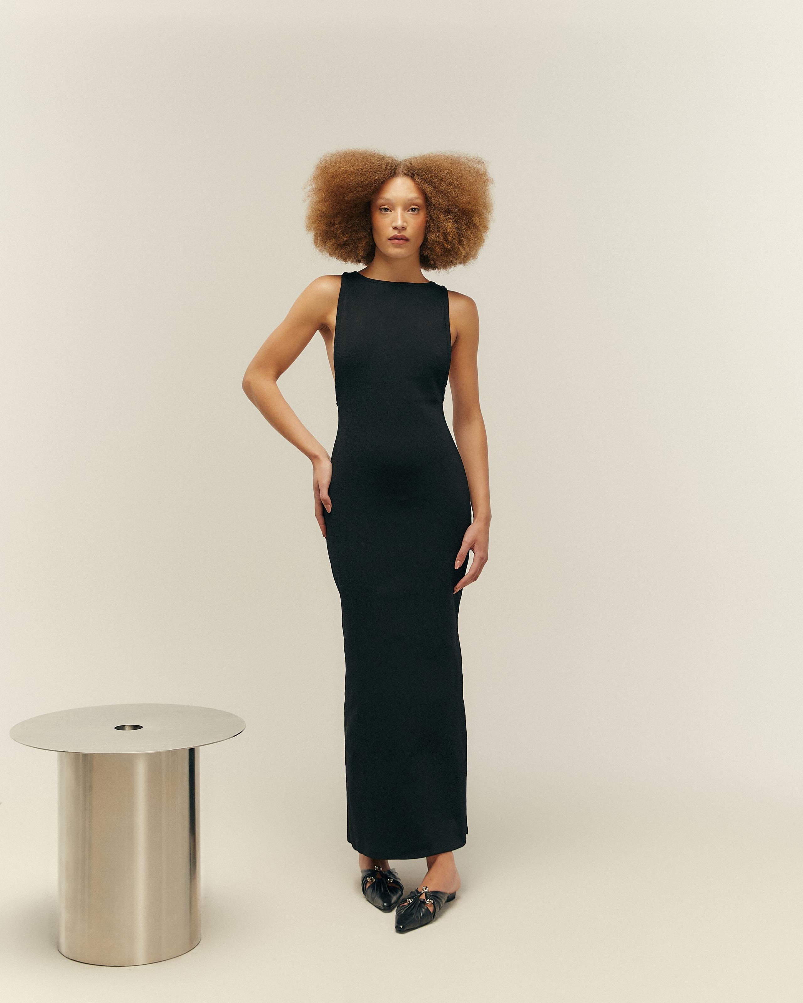 Vestido Mah Tricot Preto