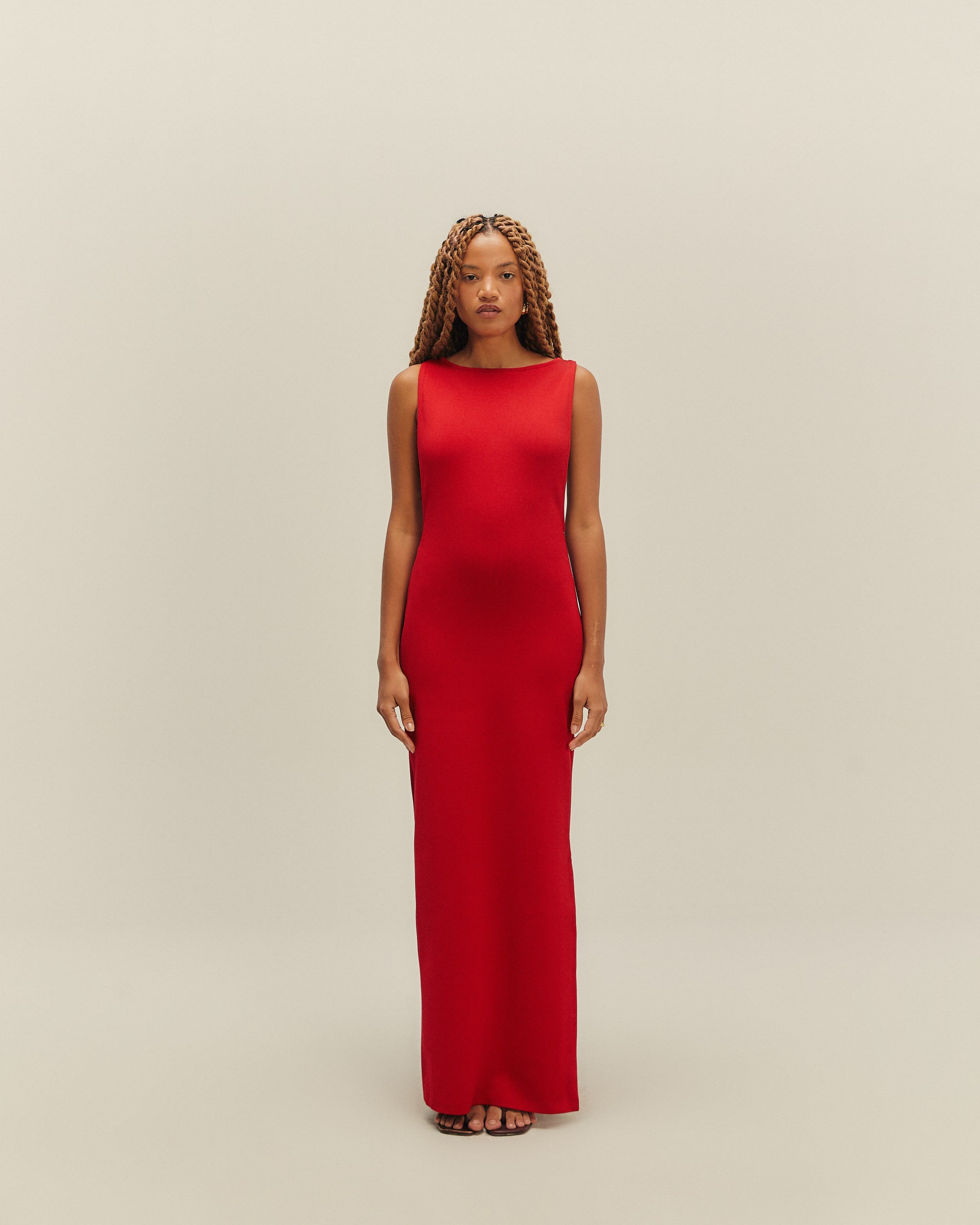 Vestido Mah Tricot Vermelho Desvio