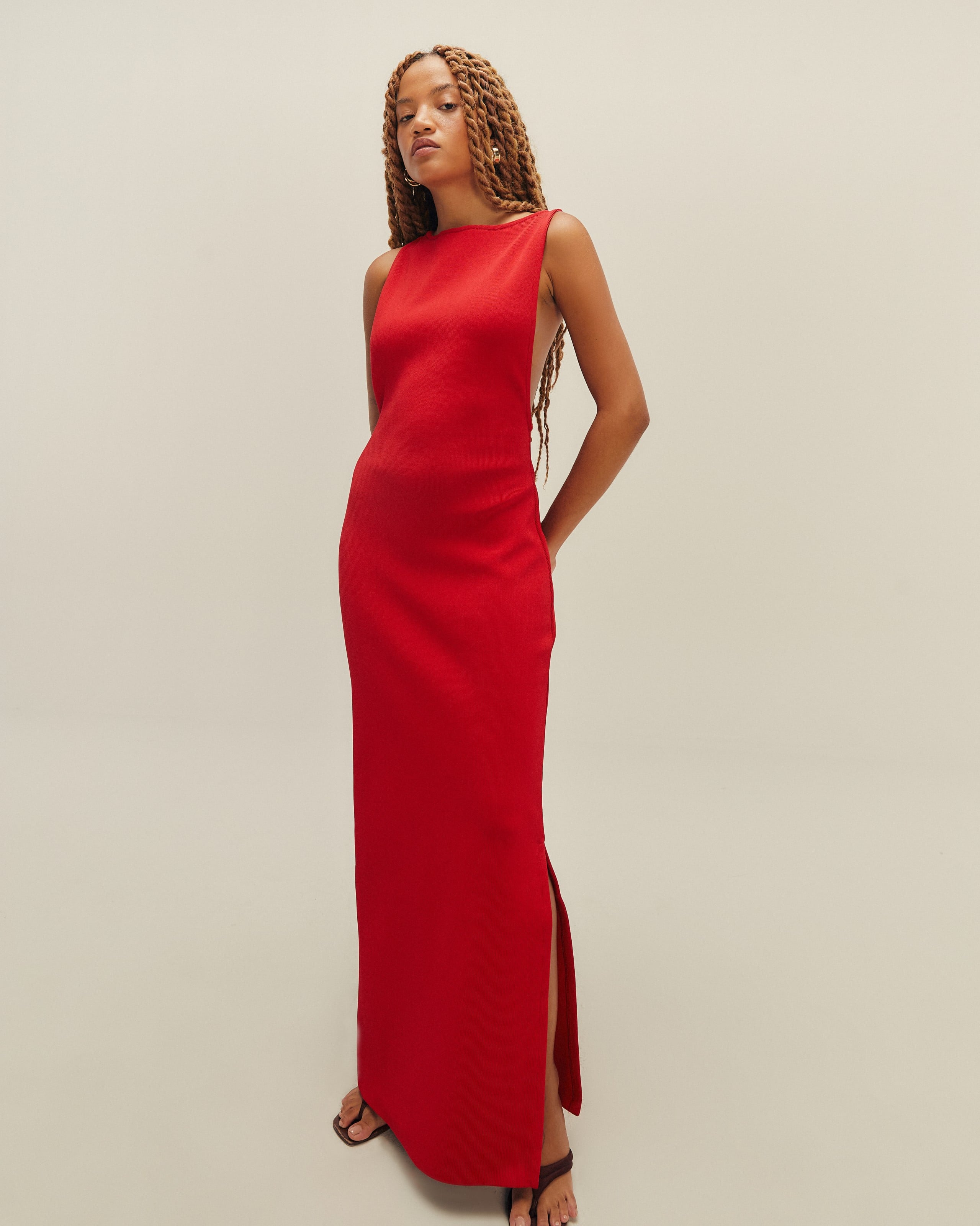 Vestido Mah Tricot Vermelho Desvio