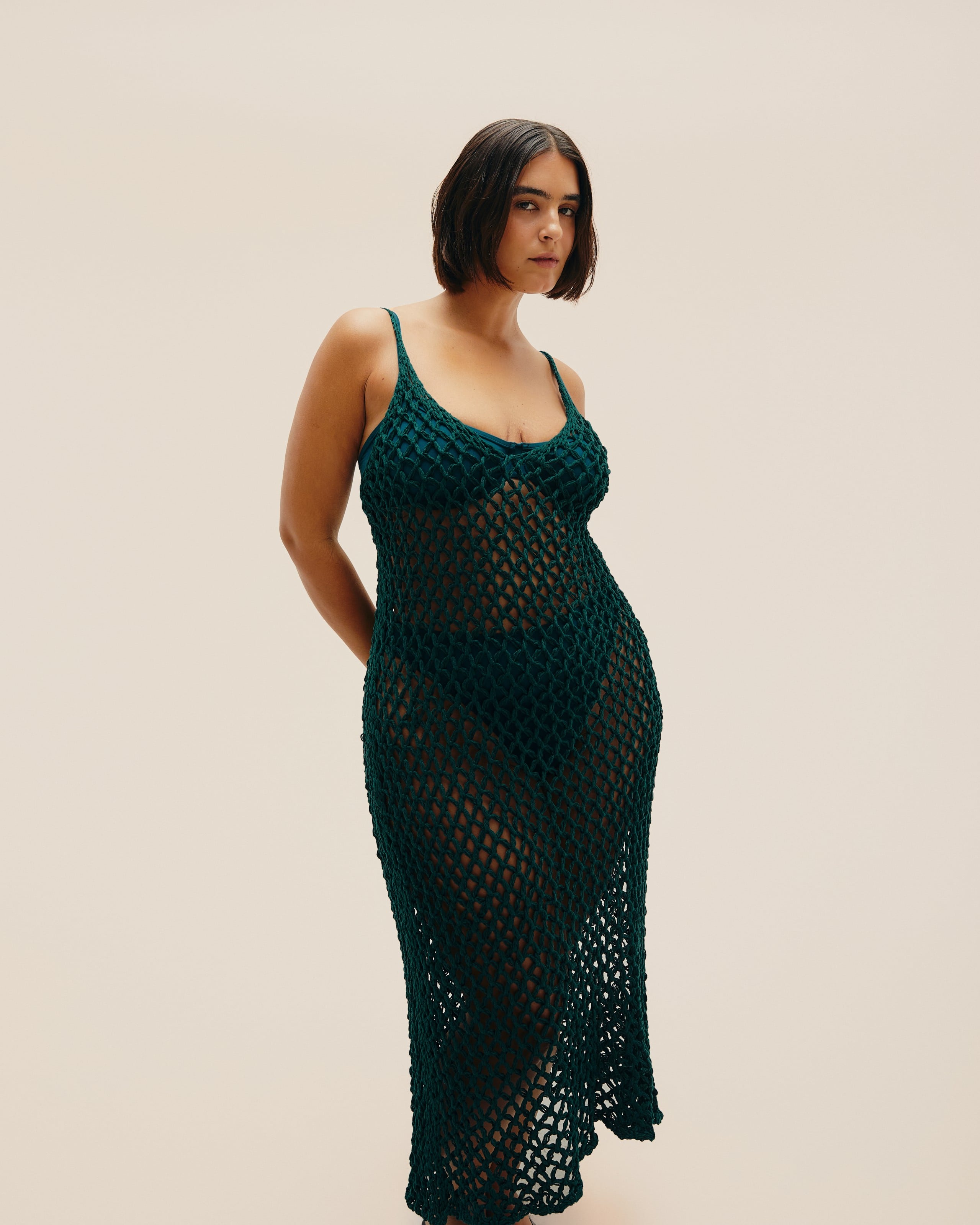 Vestido Moana Tricot Azul Profundo