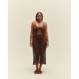 Haight — Vestido Moana Tricot Marrom Brauna