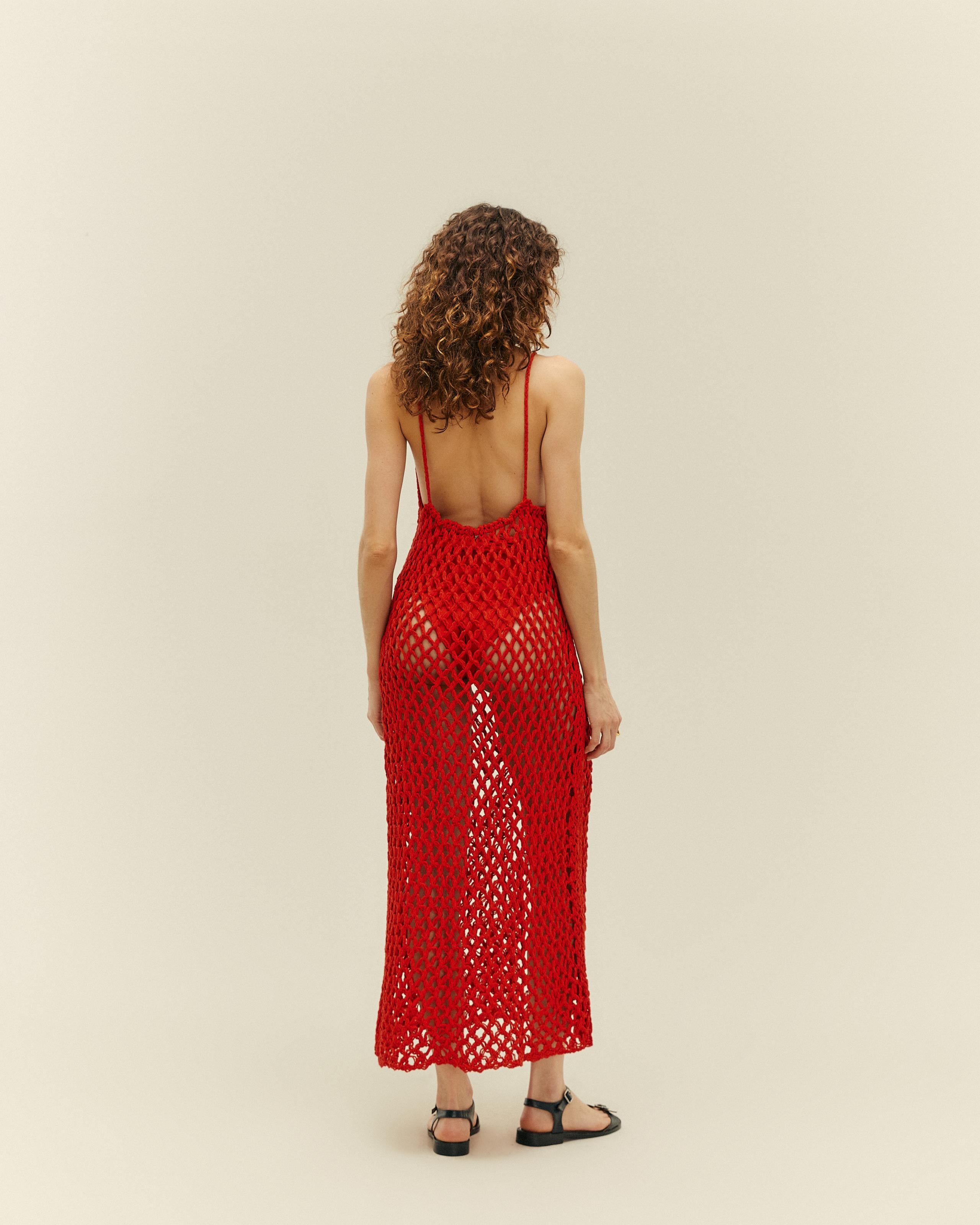 Vestido Moana Tricot Vermelho Desvio