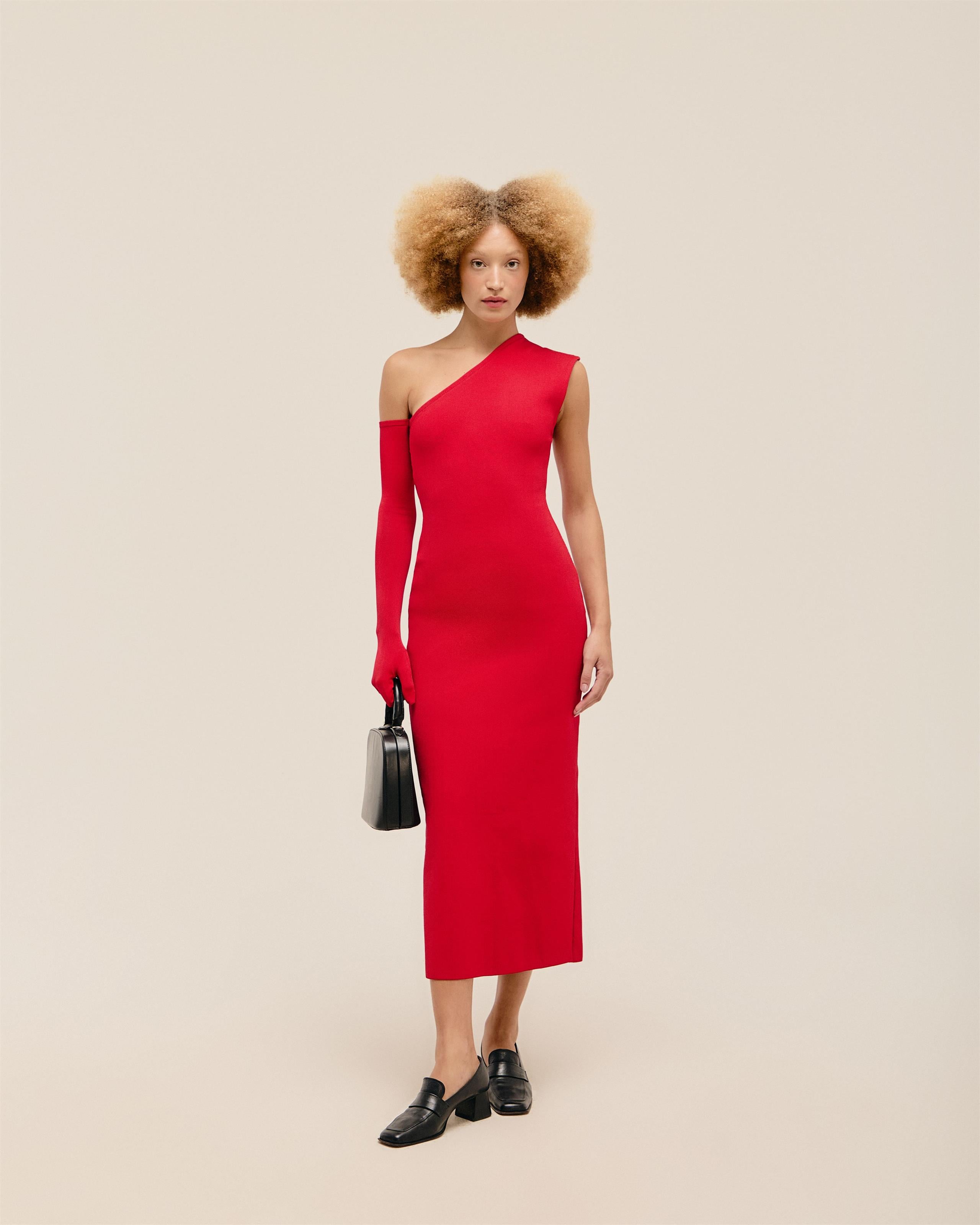Vestido Natalia Tricot Vermelho Desvio