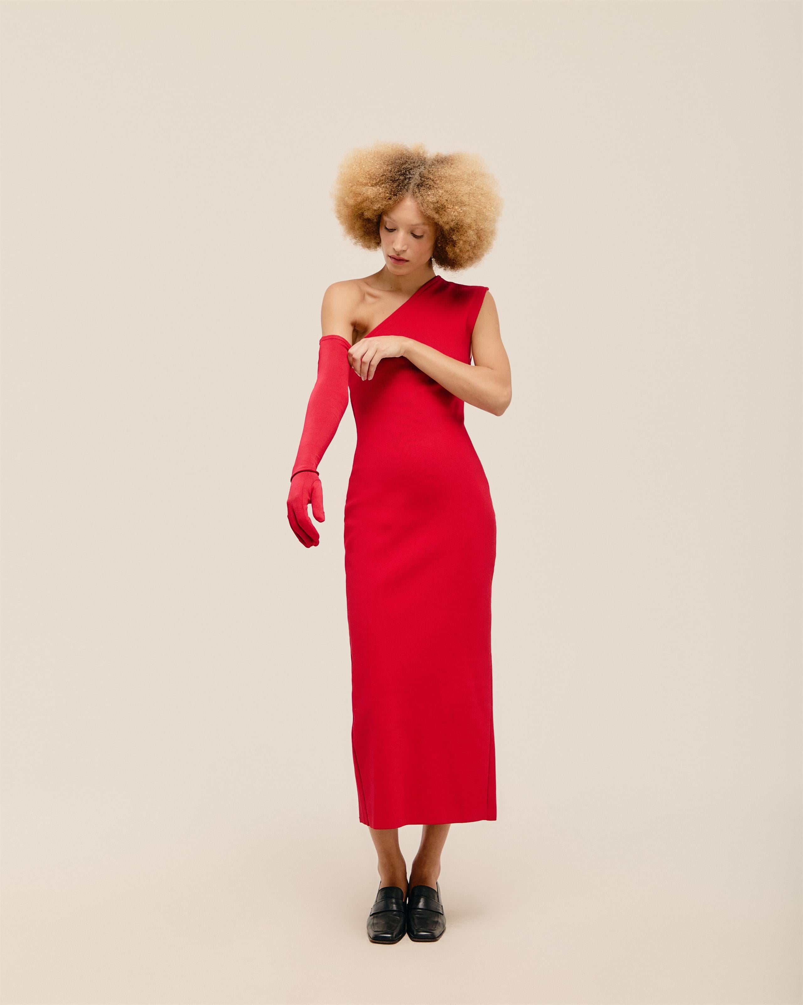 Vestido Natalia Tricot Vermelho Desvio