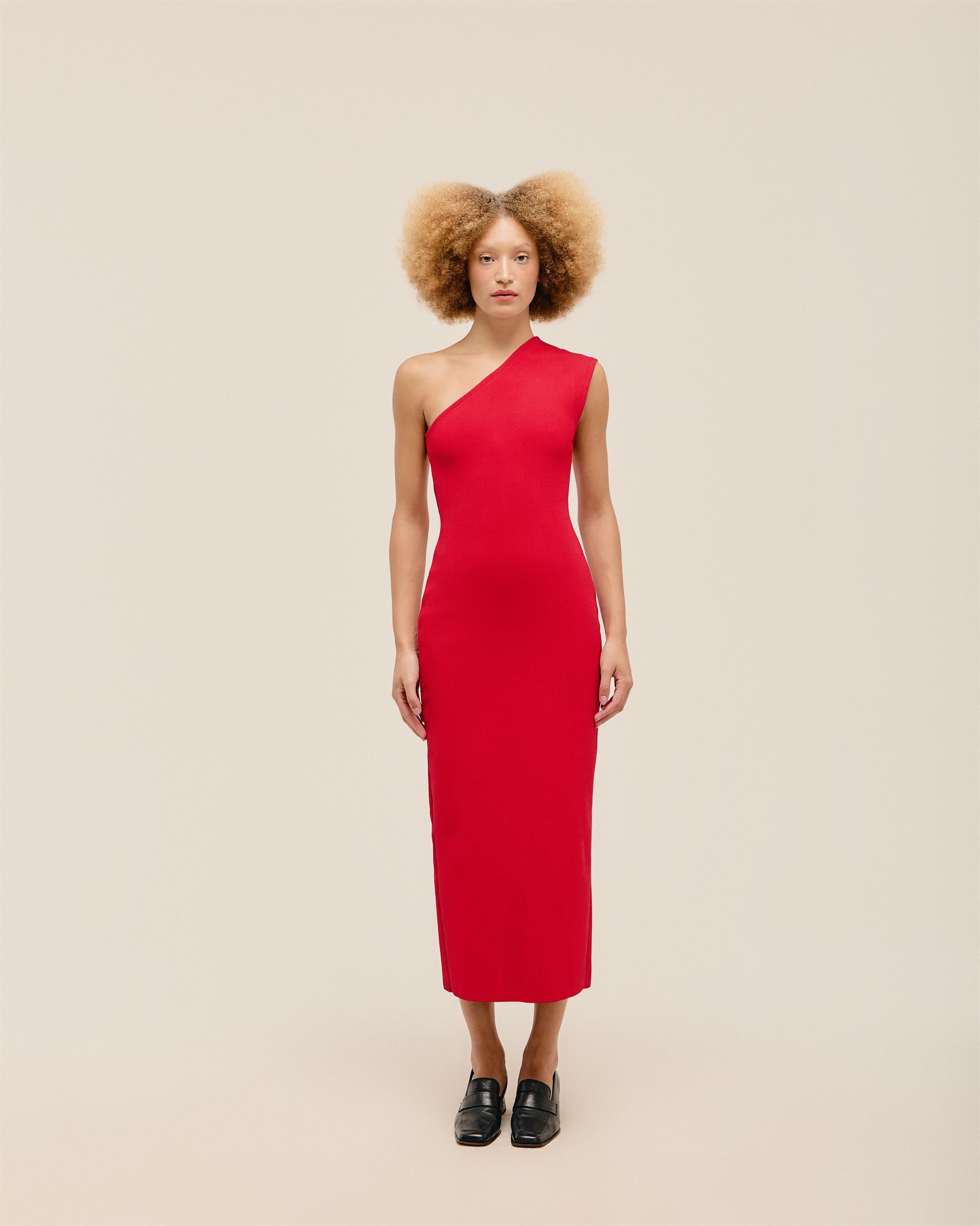 Vestido Natalia Tricot Vermelho Desvio