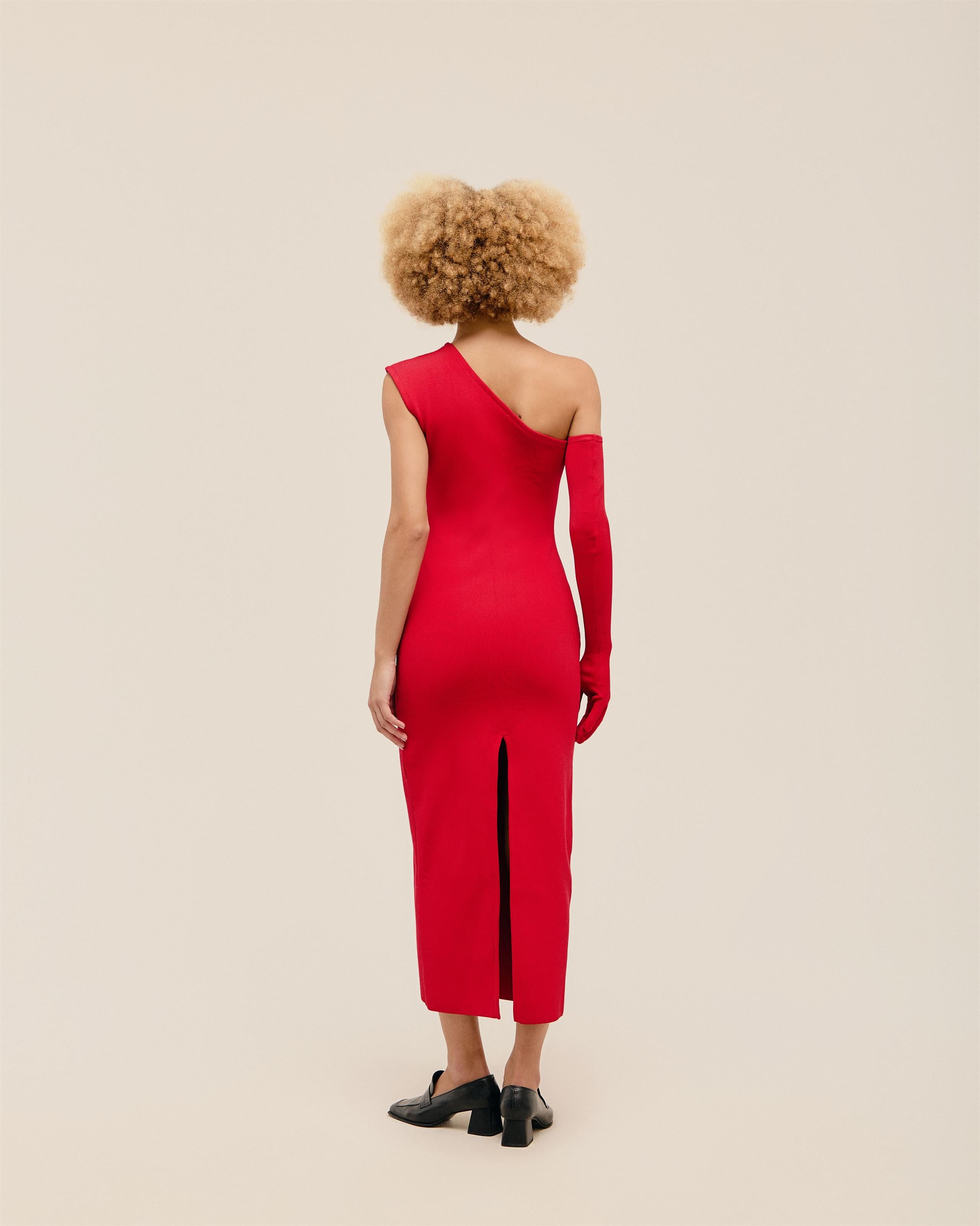 Vestido Natalia Tricot Vermelho Desvio