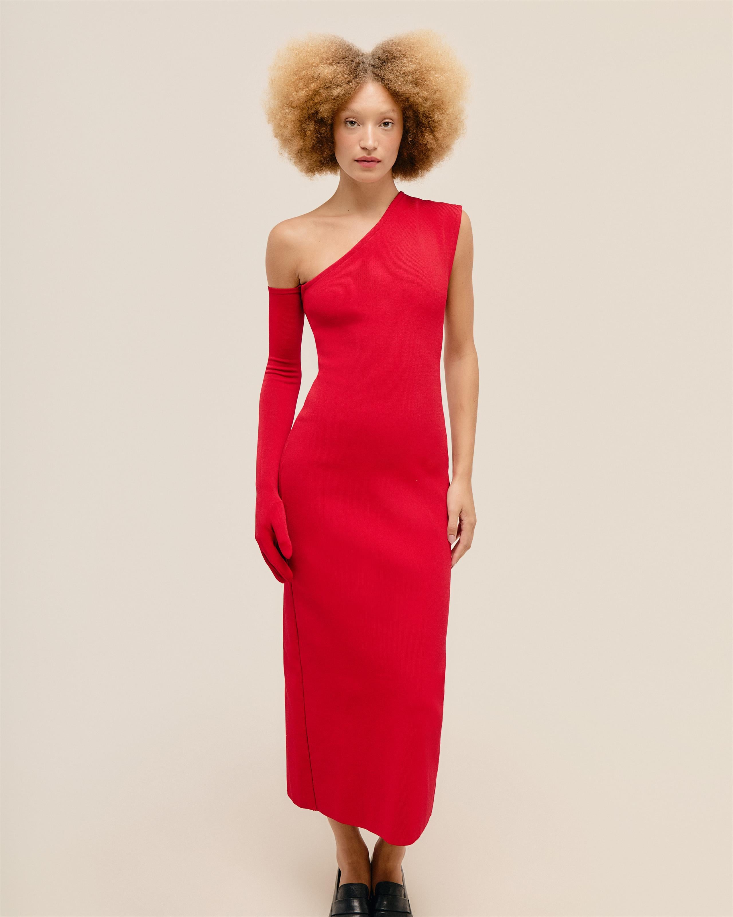 Vestido Natalia Tricot Vermelho Desvio