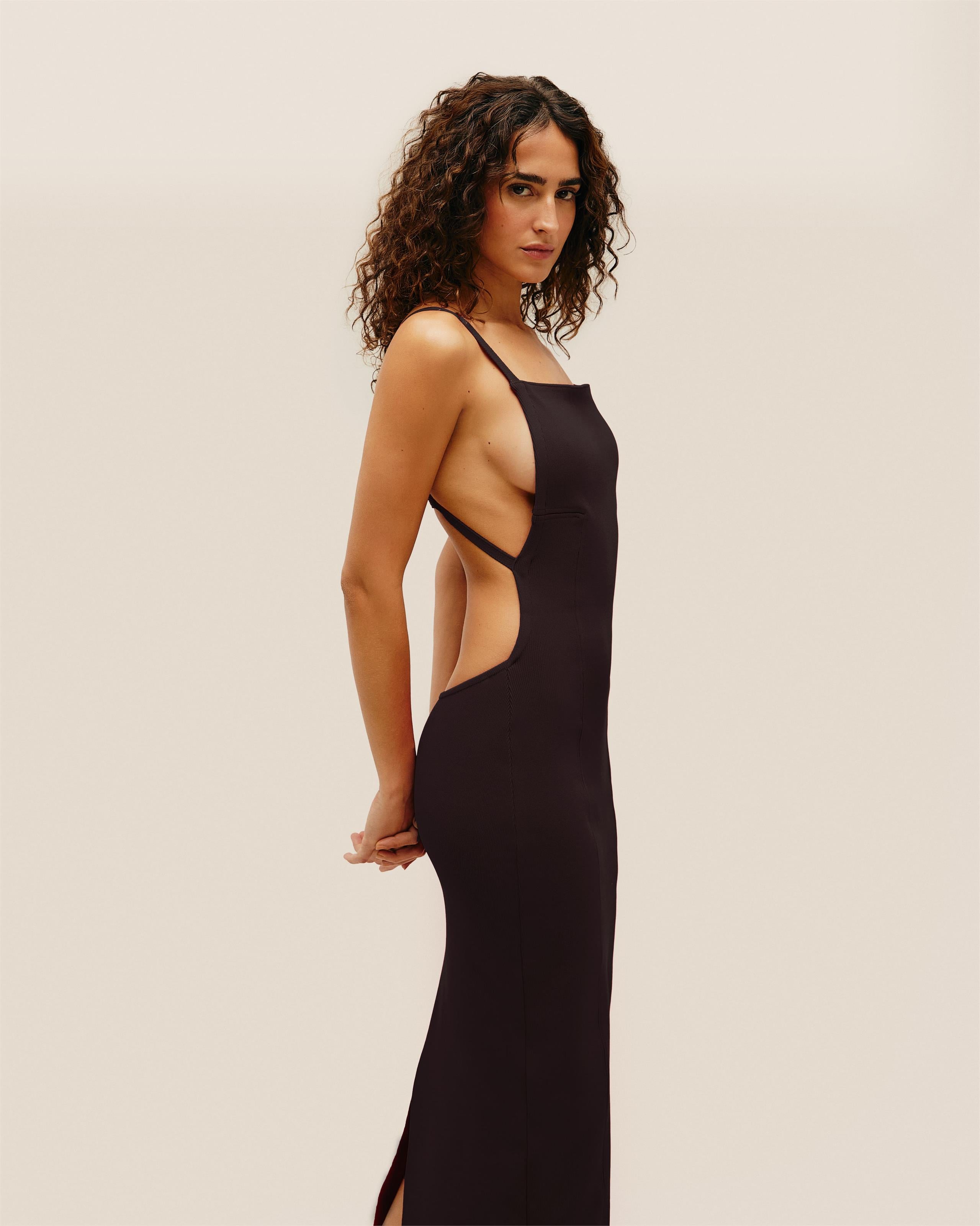 Vestido Nina Tricot Marrom Brauna