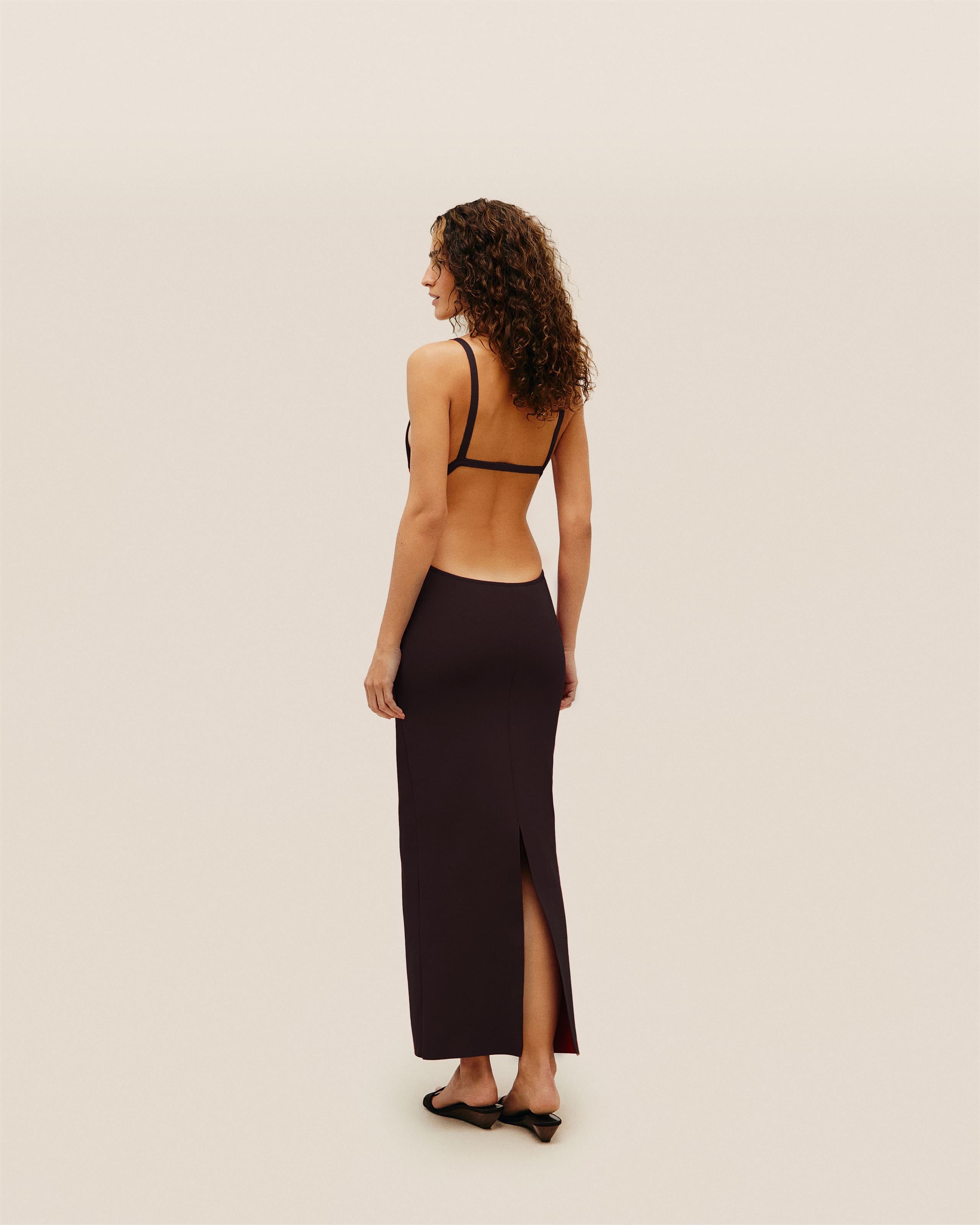 Vestido Nina Tricot Marrom Brauna