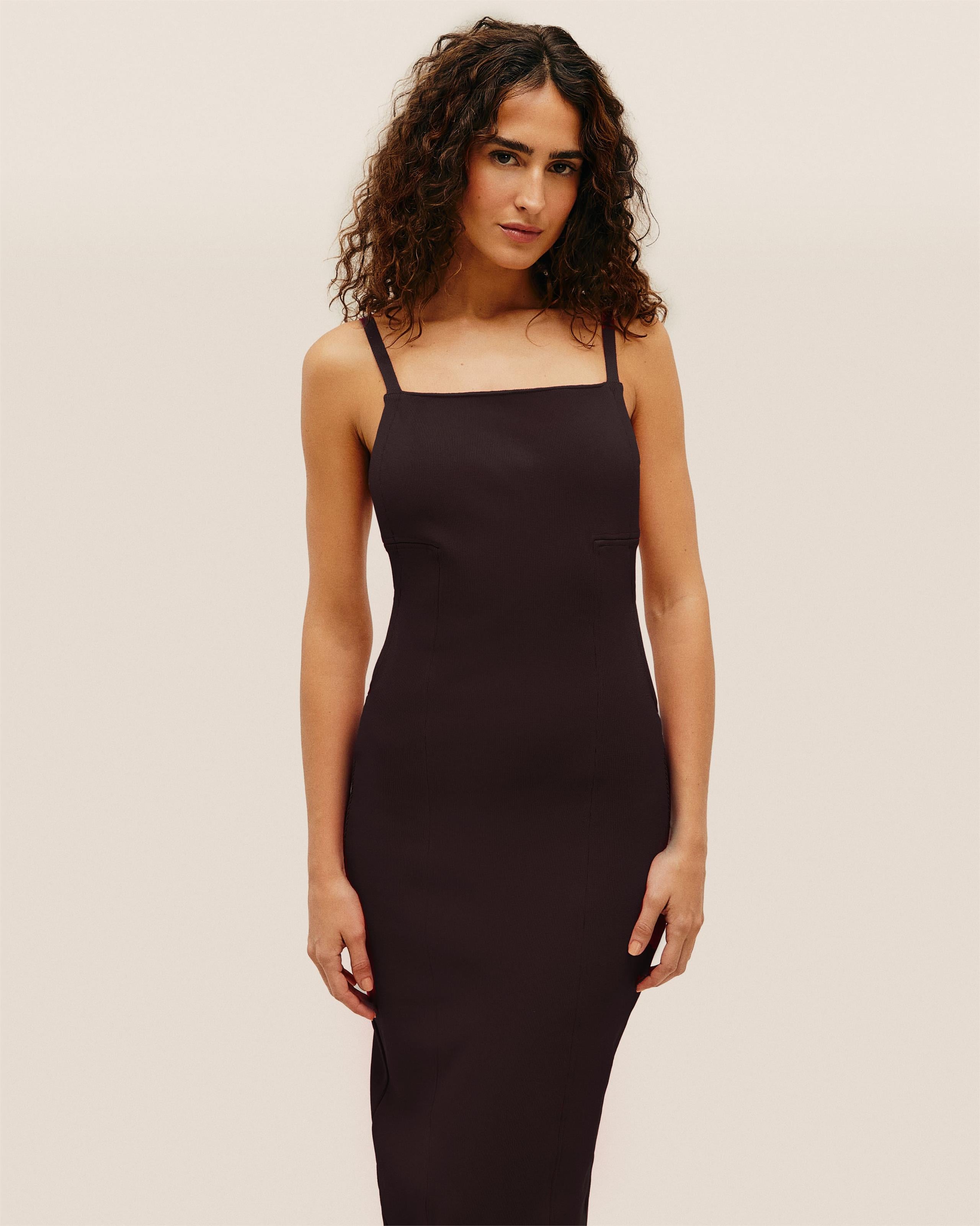 Vestido Nina Tricot Marrom Brauna