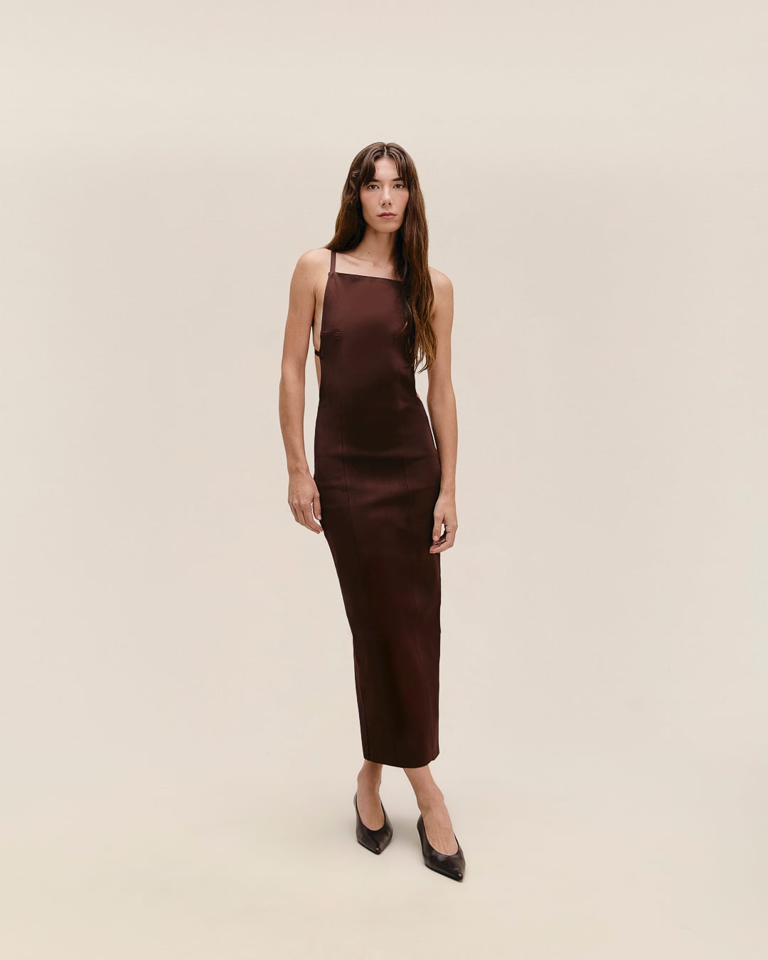 Vestido Nina Tricot Marrom Brauna