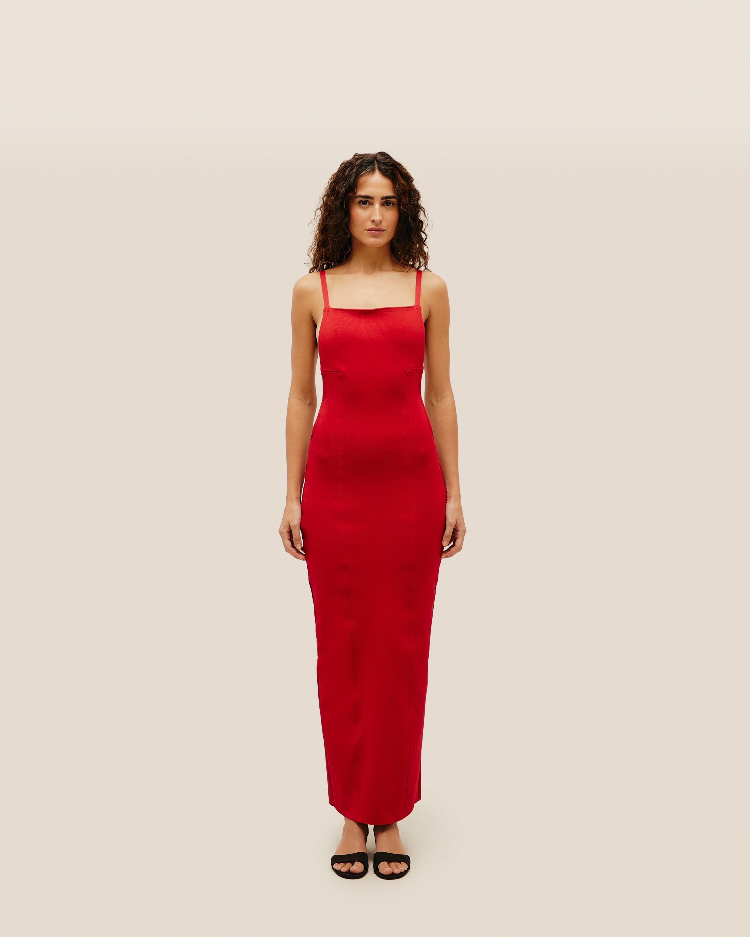 Vestido Nina Tricot Vermelho Desvio