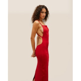 Haight — Vestido Nina Tricot Vermelho Desvio
