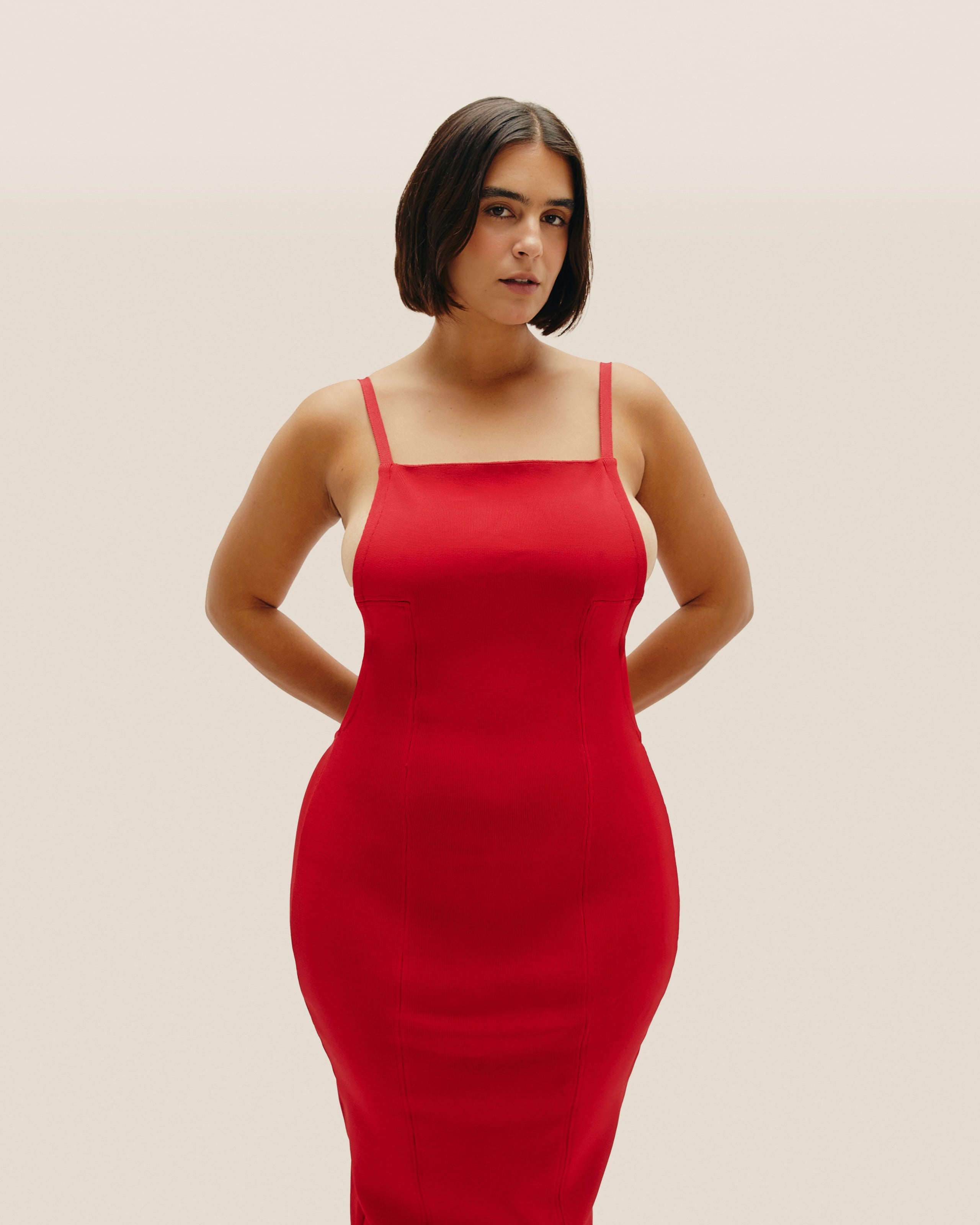Vestido Nina Tricot Vermelho Desvio