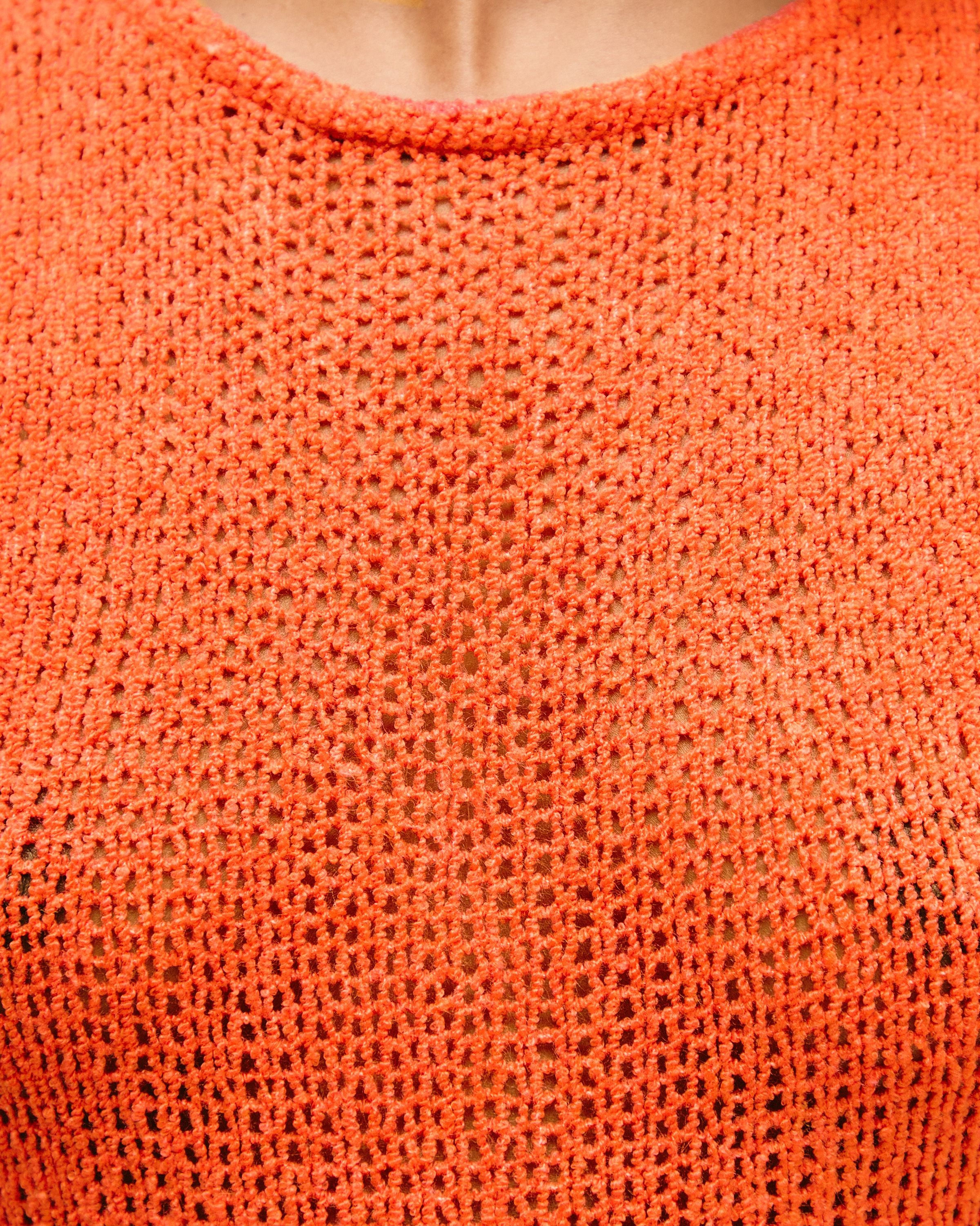 Vestido Pia Tricot Laranja Mandarina
