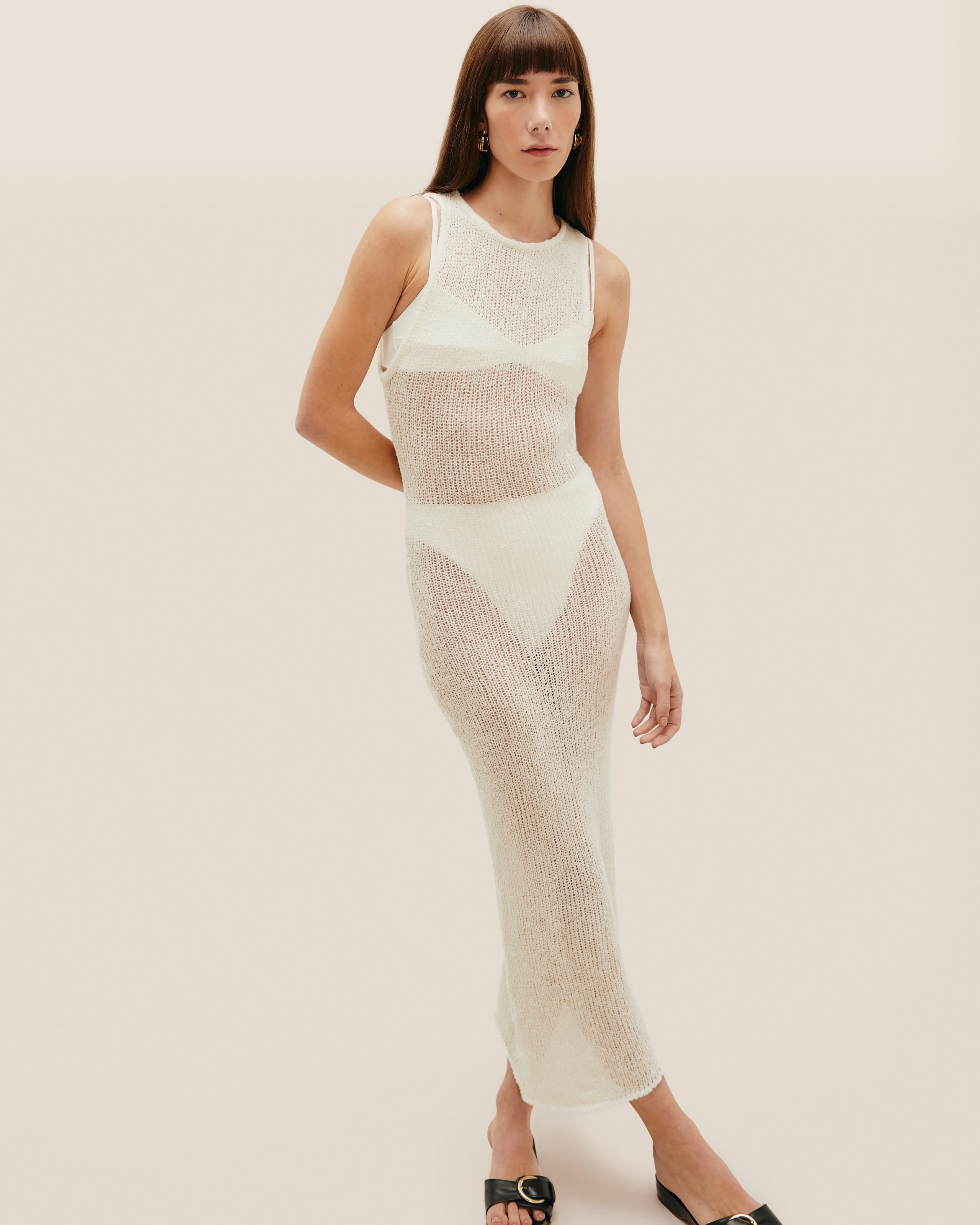 Vestido Pia Tricot Off-White