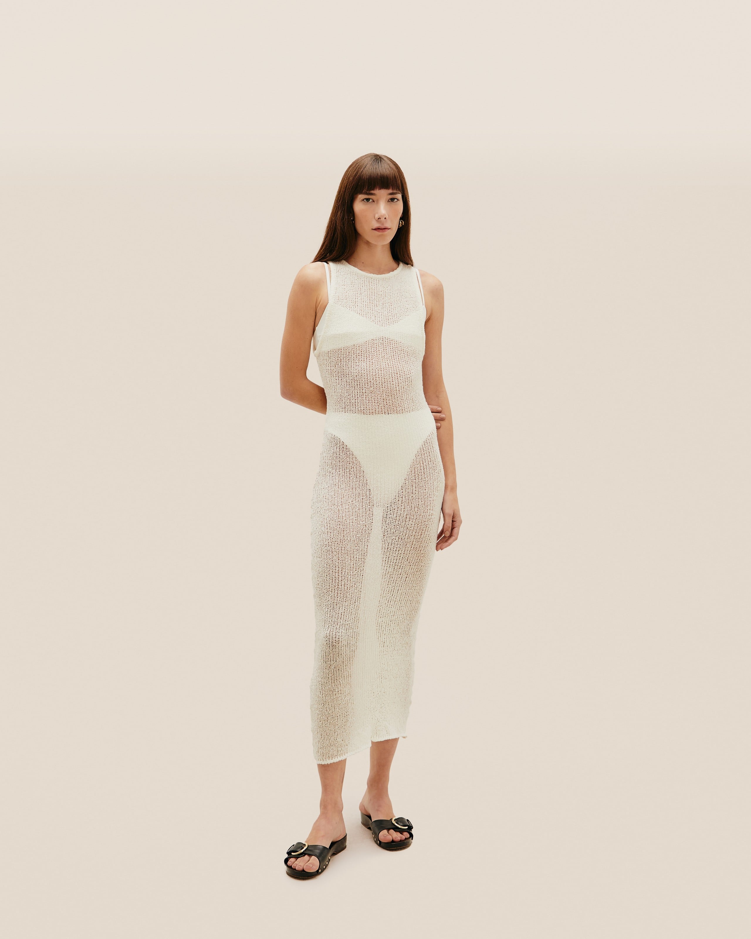 Vestido Pia Tricot Off-White