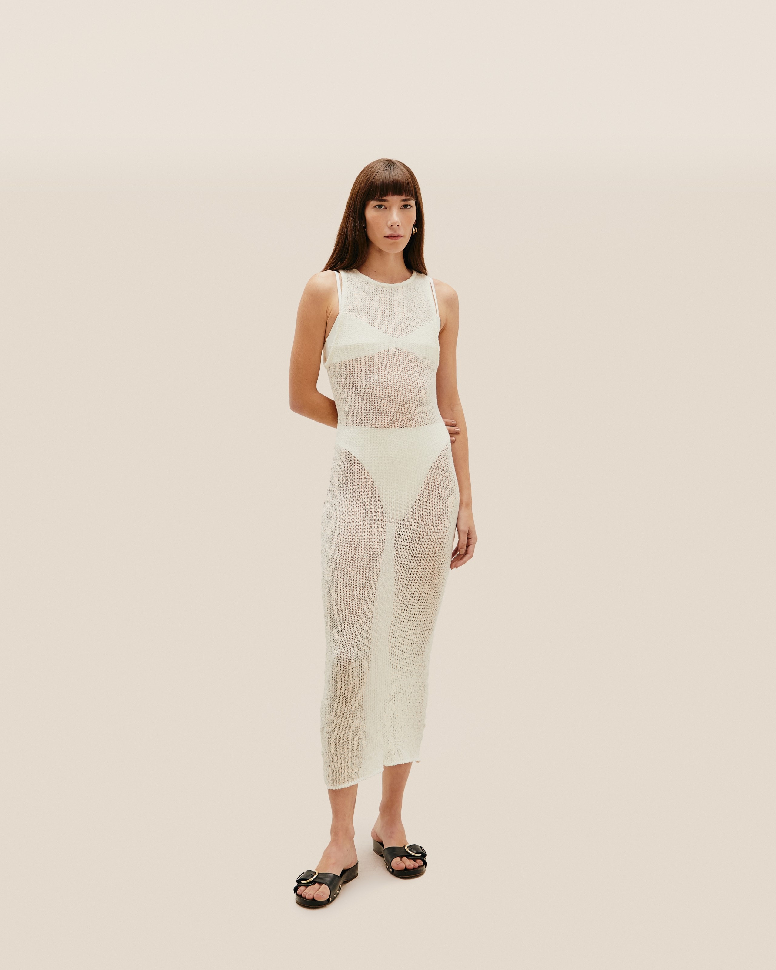 Vestido Pia Tricot Off-White