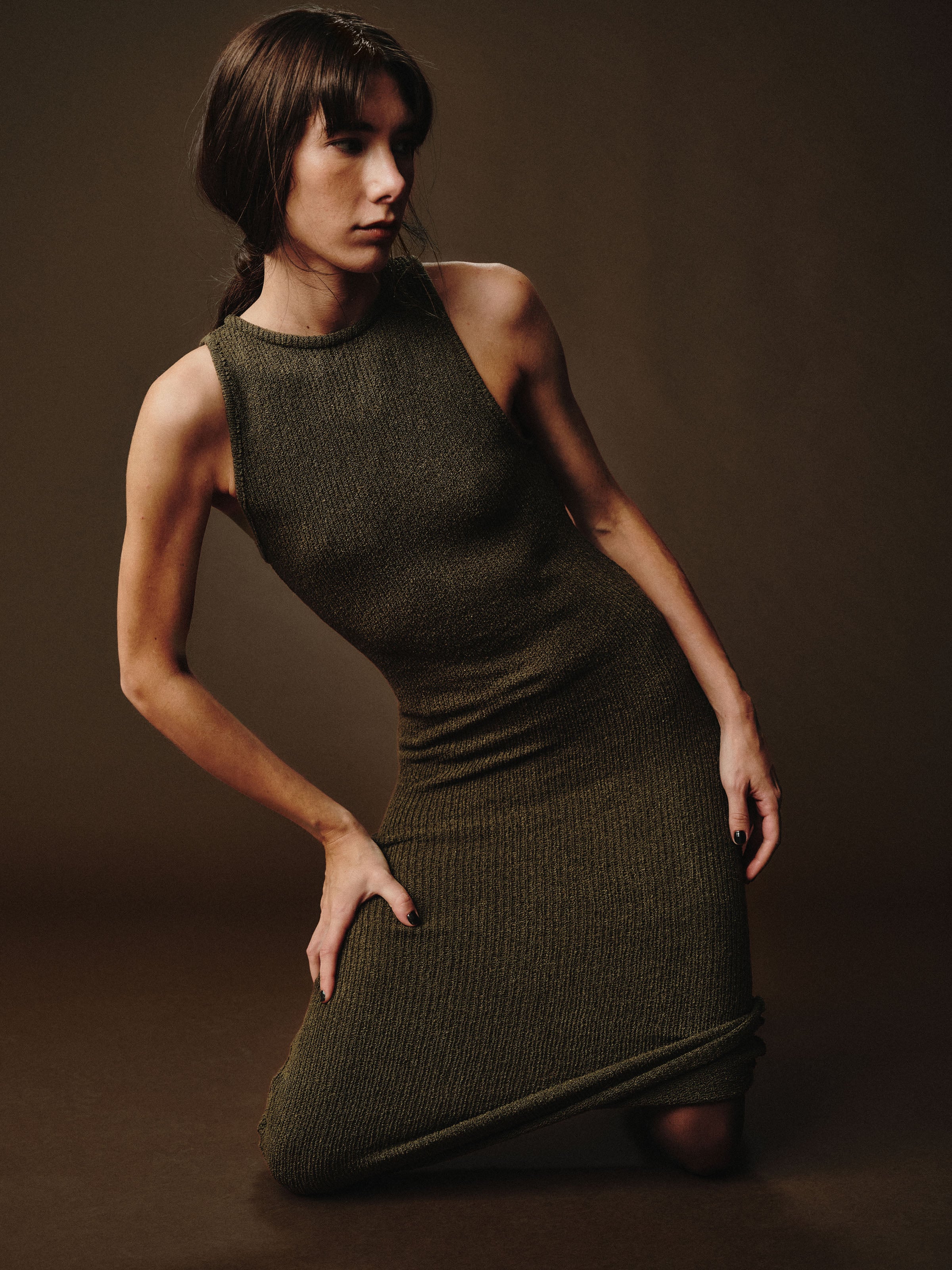 Vestido Pia Tricot Verde