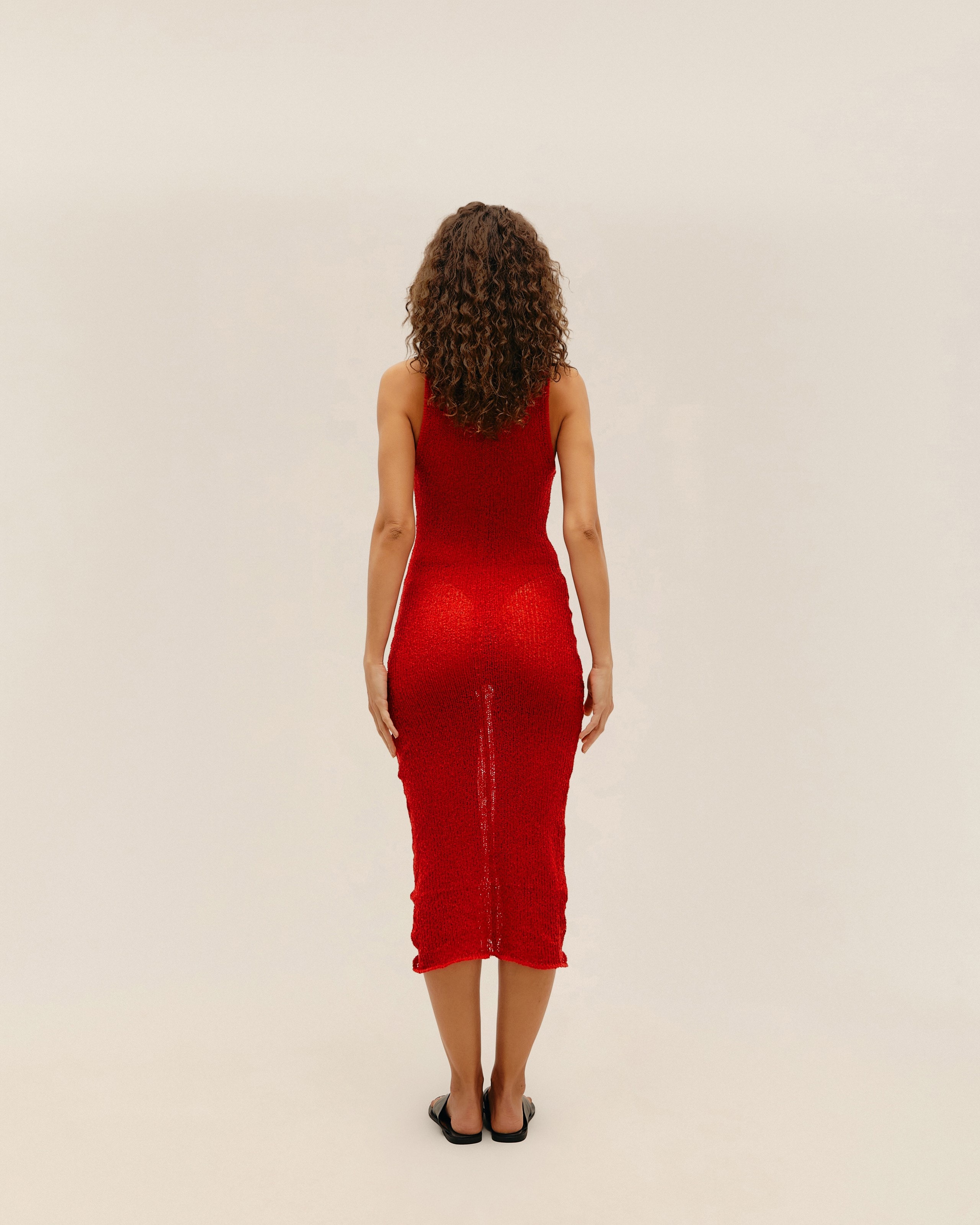 Vestido Pia Tricot Vermelho