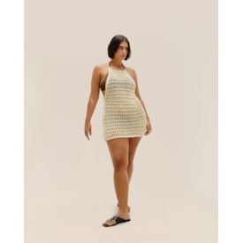 Haight — Vestido Pipa Tricot Bege