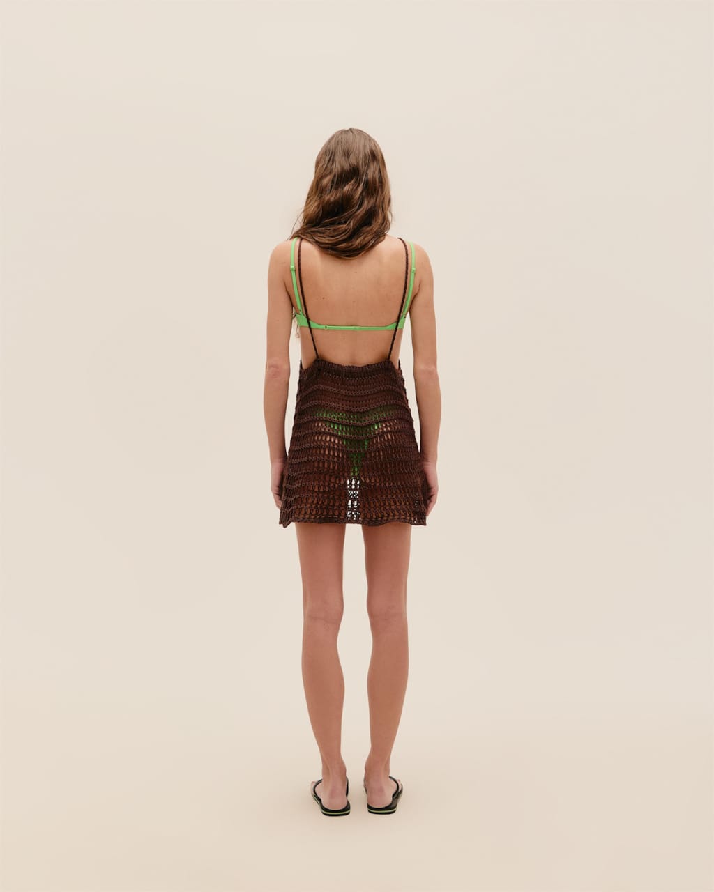Vestido Pipa Tricot Marrom