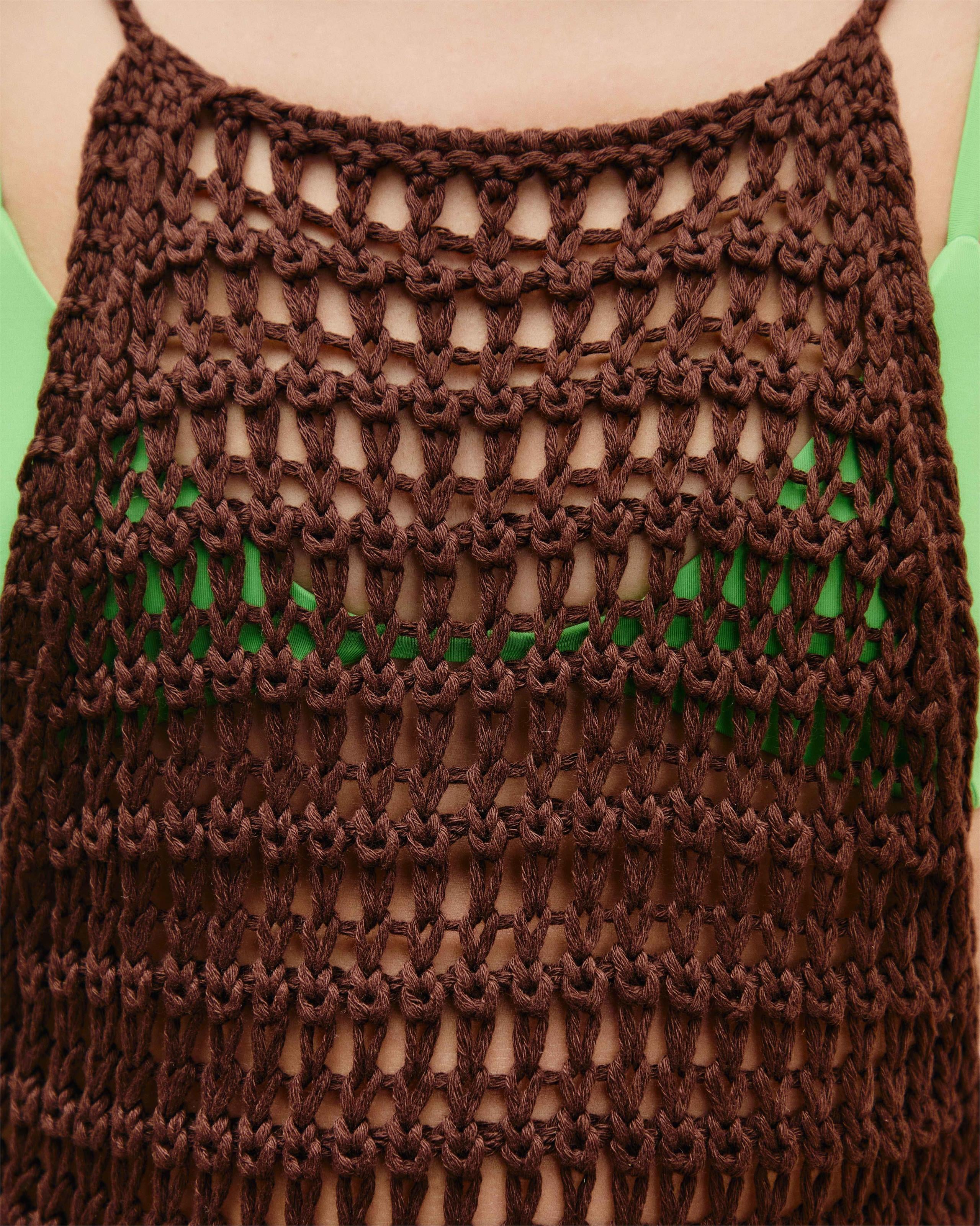 Vestido Pipa Tricot Marrom