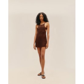 Haight — Vestido Pipa Tricot Marrom Brauna