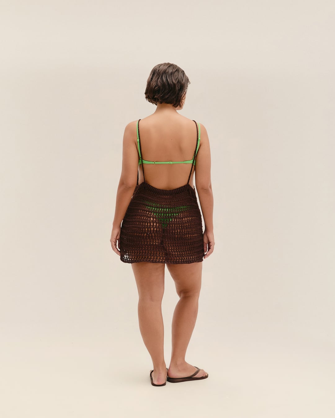 Vestido Pipa Tricot Marrom Brauna