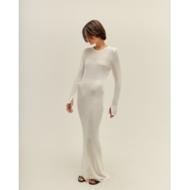 Haight — Vestido Rafa Tricot Off-White