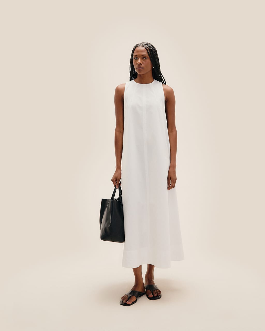 Vestido Recortes Off-White