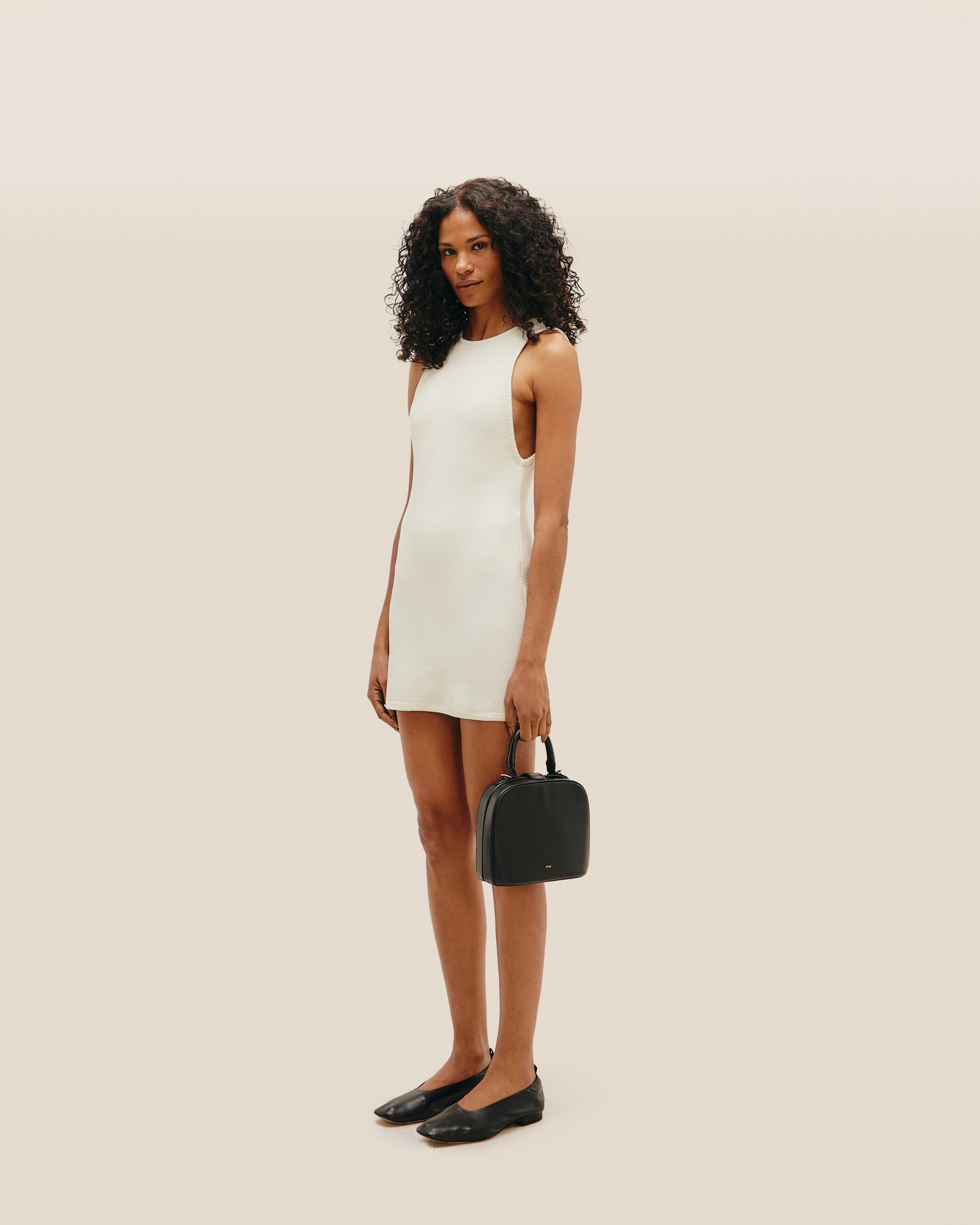 Vestido Su Tricot Off-White