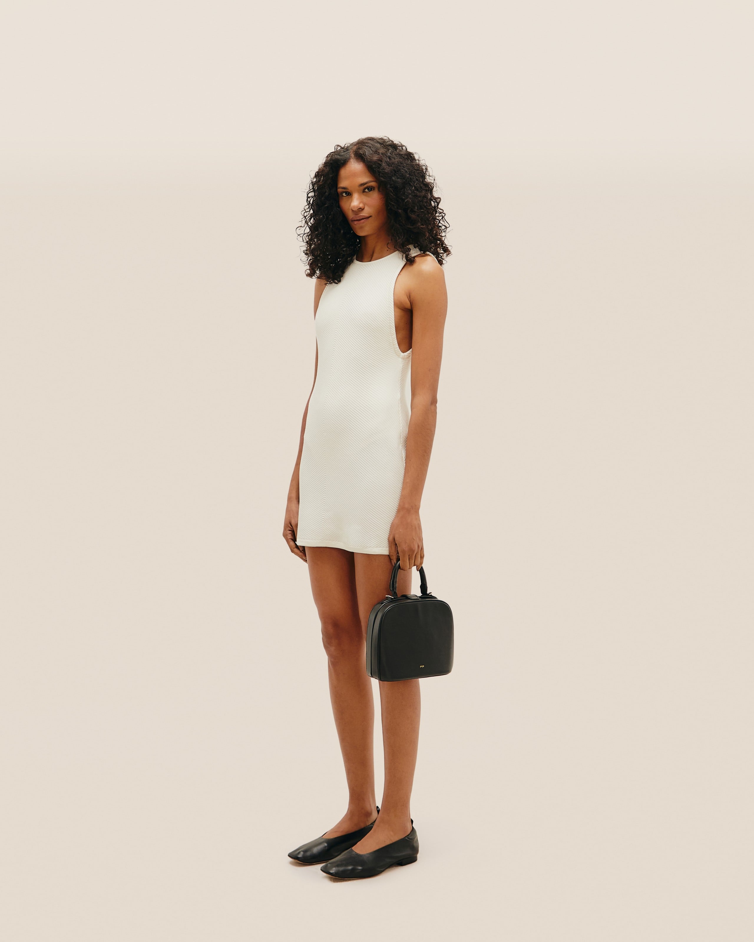 Vestido Su Tricot Off-White
