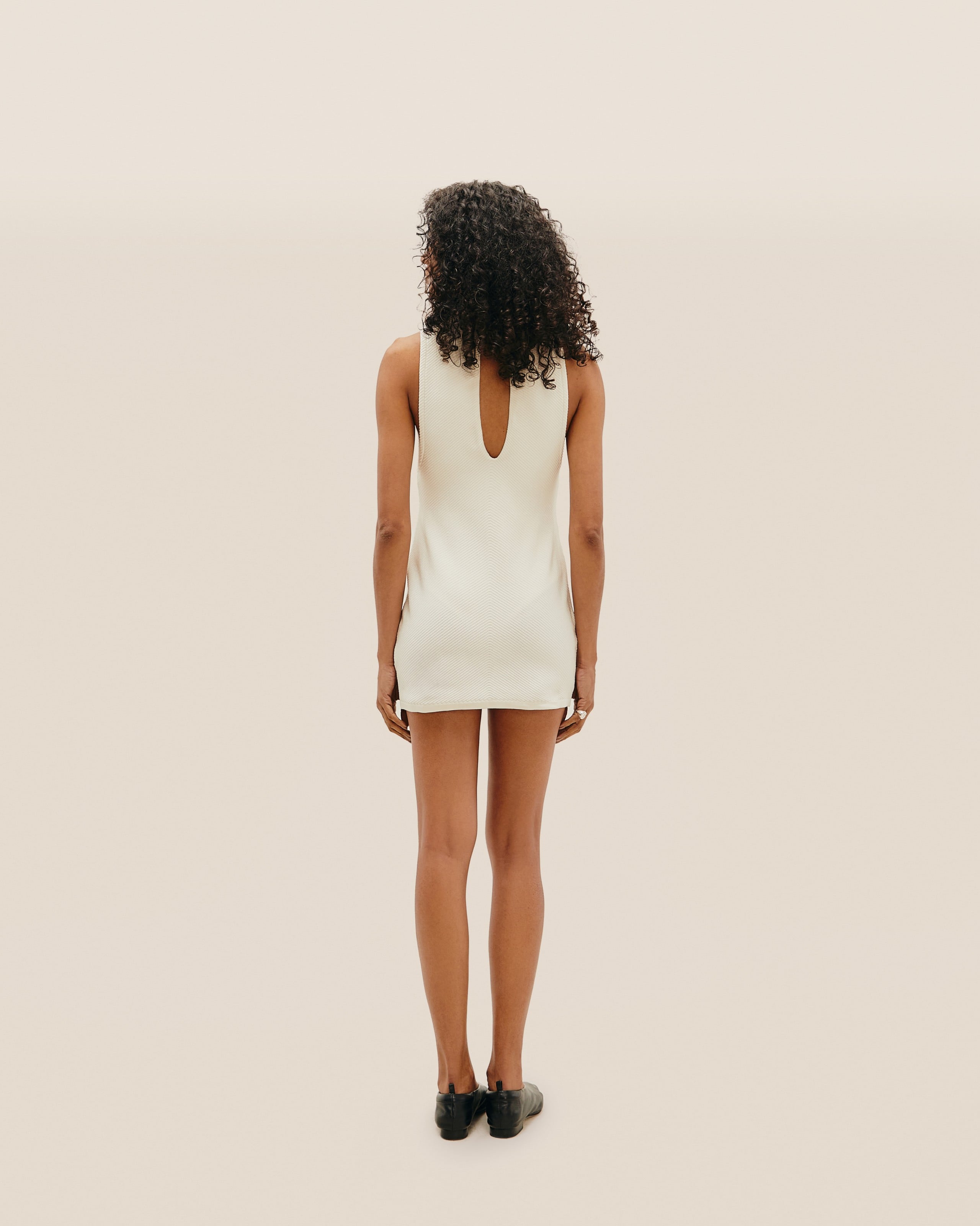 Vestido Su Tricot Off-White