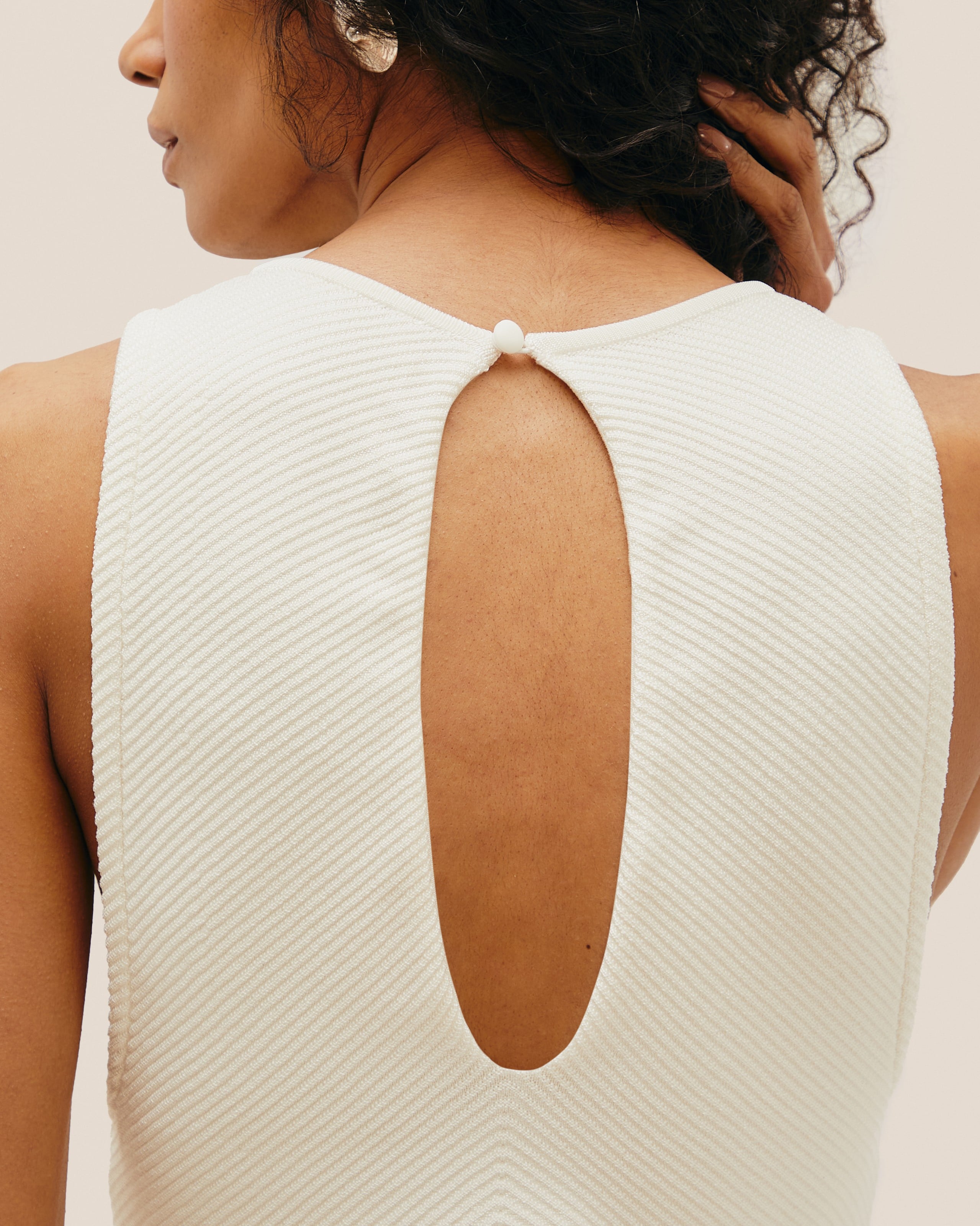 Vestido Su Tricot Off-White