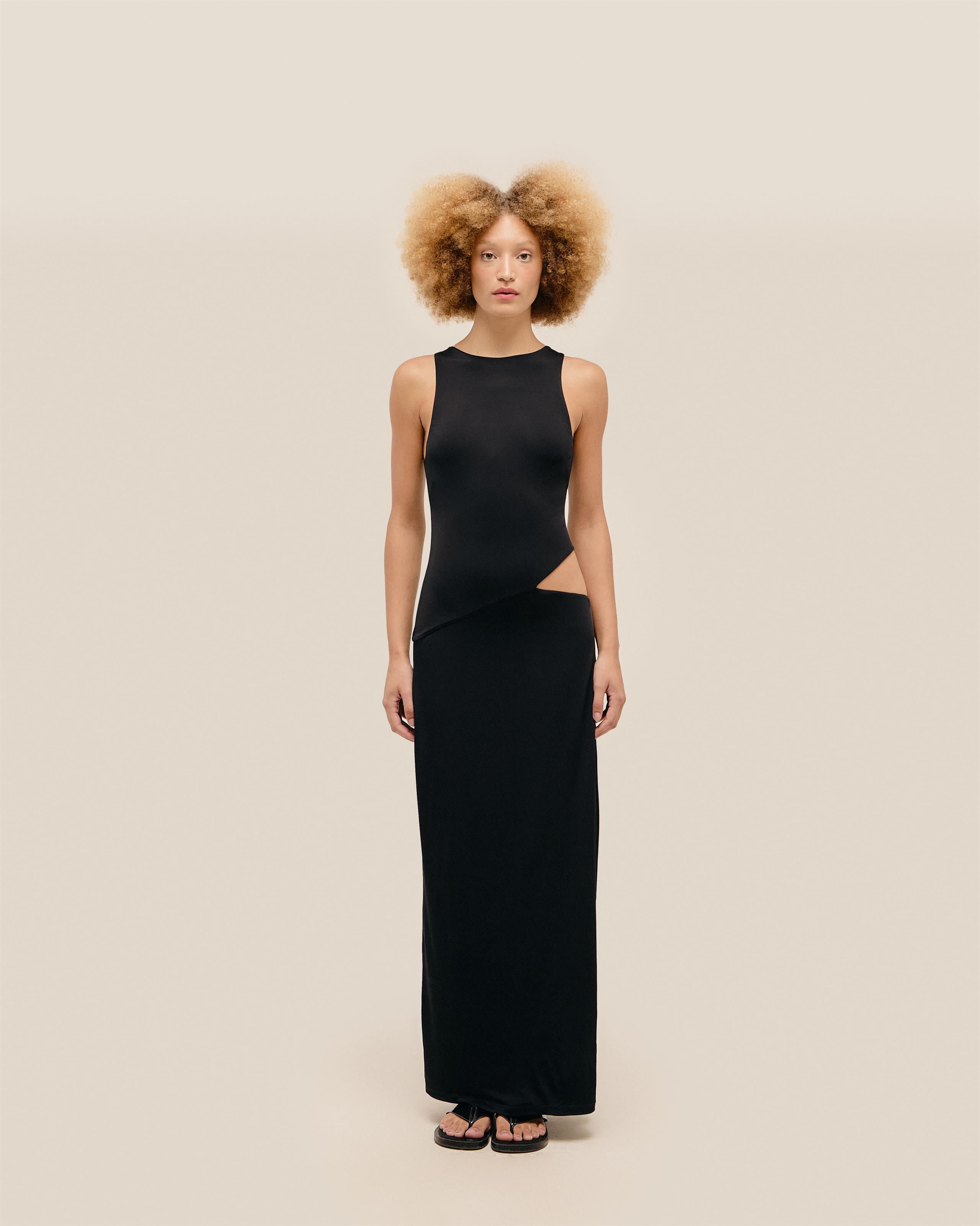 Vestido Vazado Preto