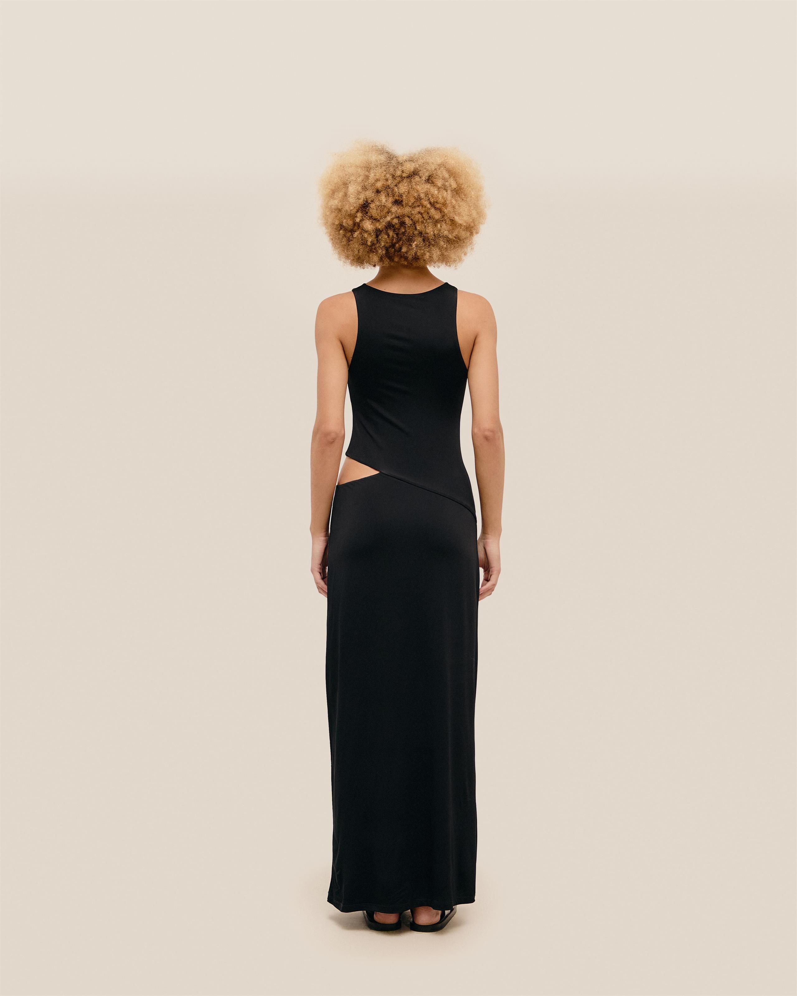 Vestido Vazado Preto