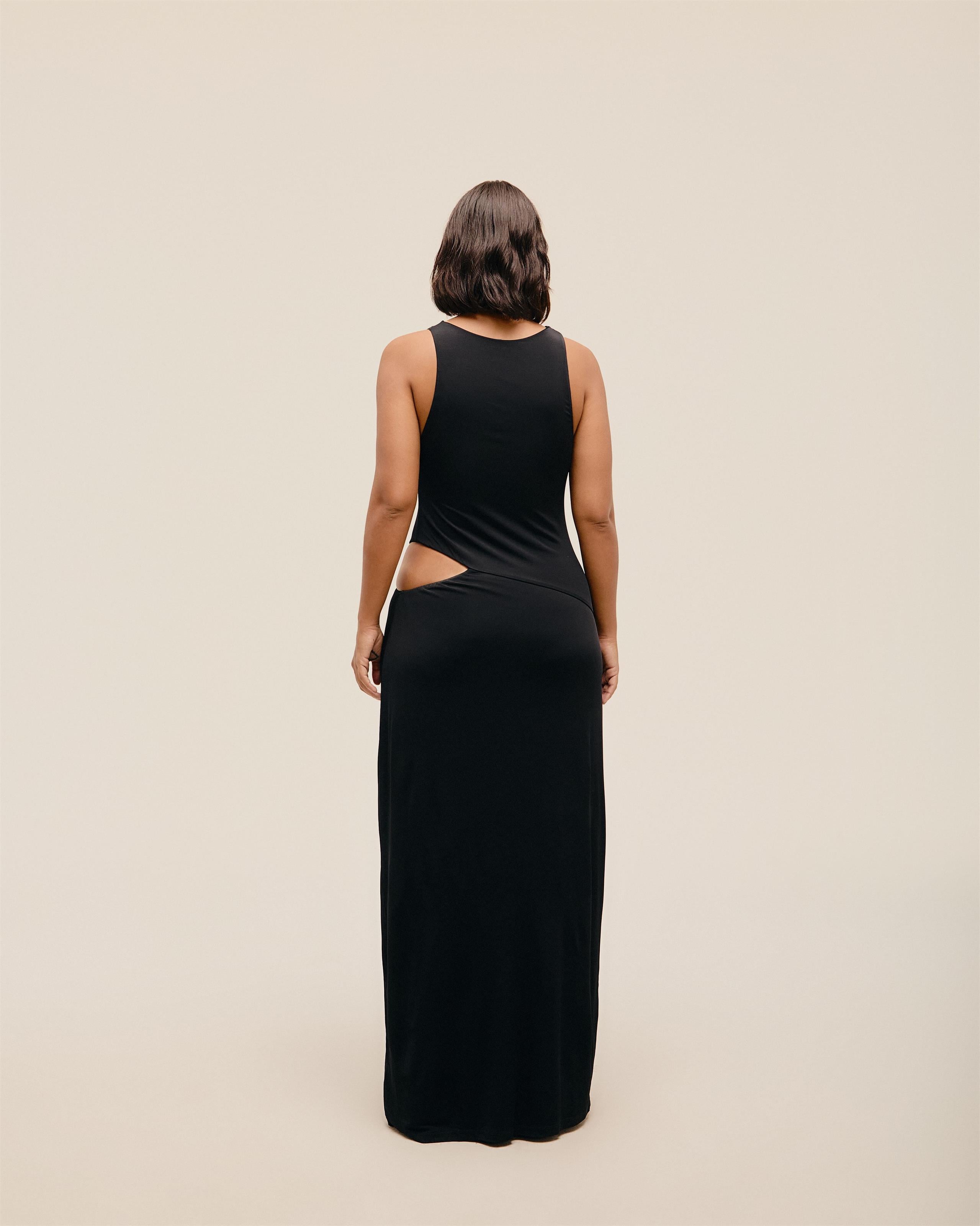 Vestido Vazado Preto